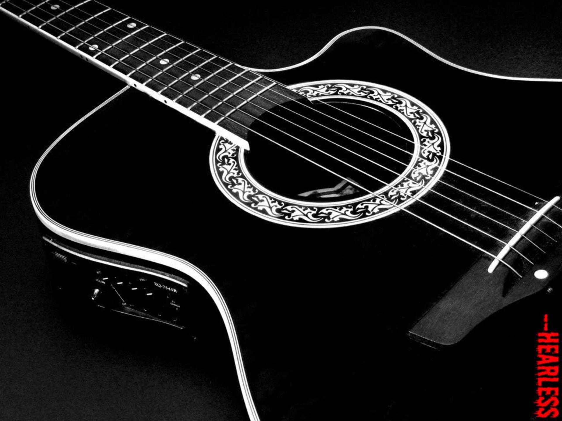 px HD Desktop Wallpaper, Sweet Black Acoustic Guitar