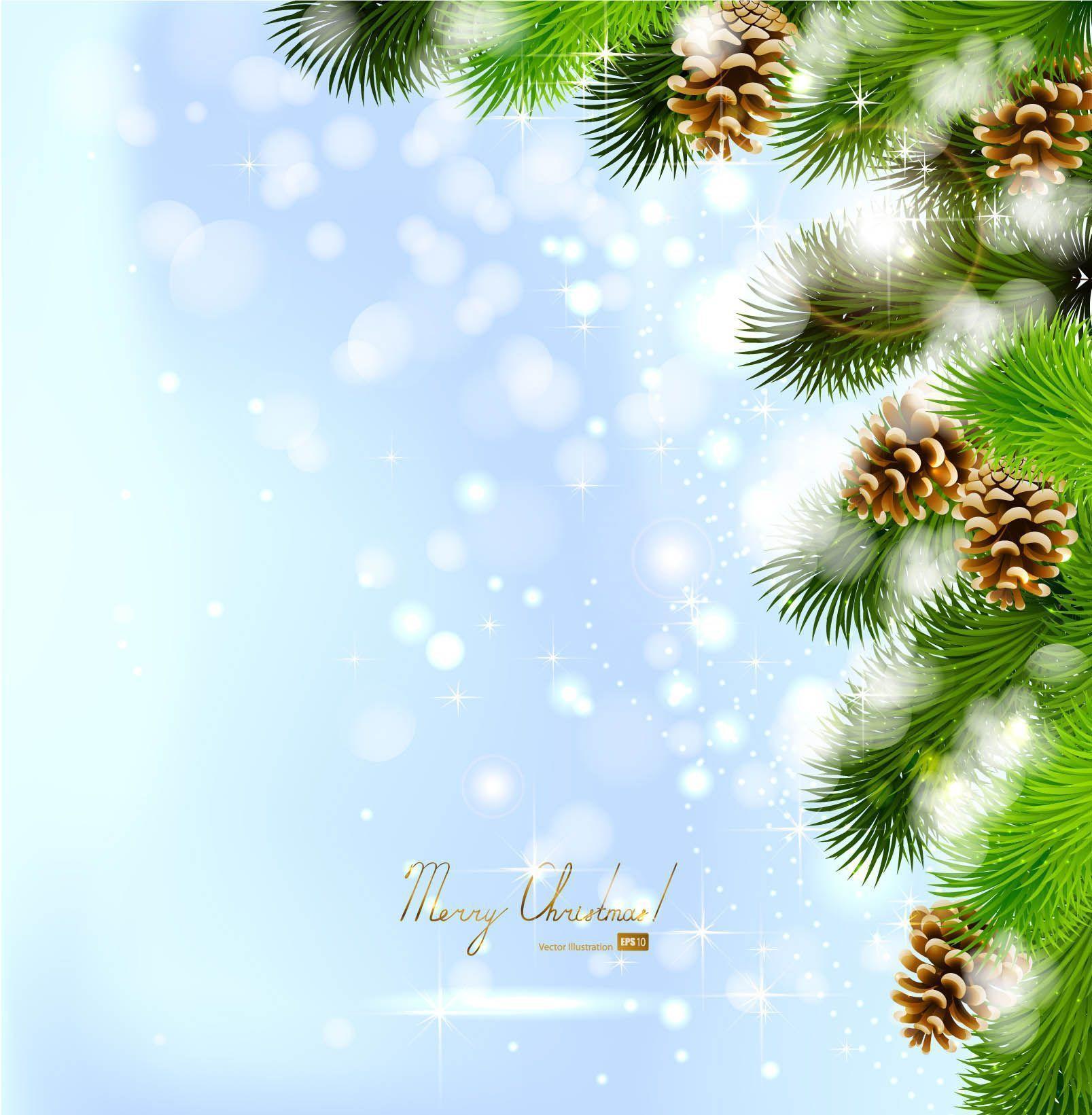 Beautiful christmas background 02 vector Free Vector / 4Vector