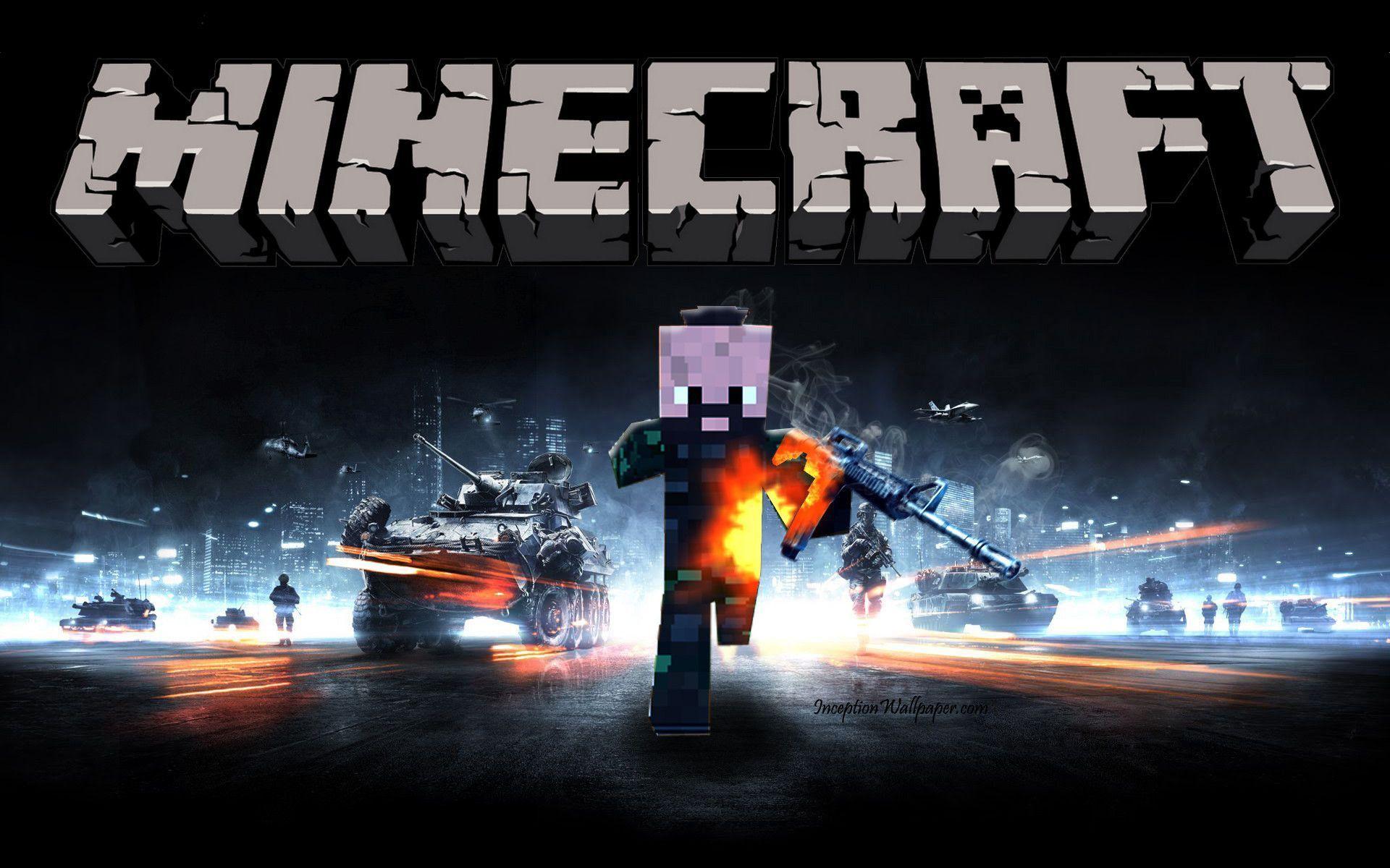 Minecraft Battle Games HD Free Desktop Wallpaper