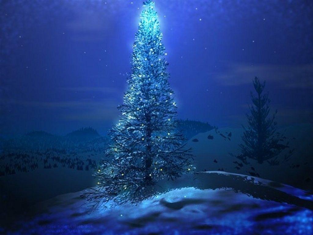 3D Christmas Tree Wide HD Wallpaper