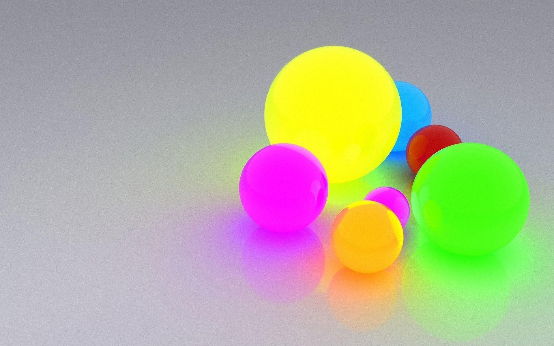 Glowing Balls Wide Screen Desktop Wallpaper