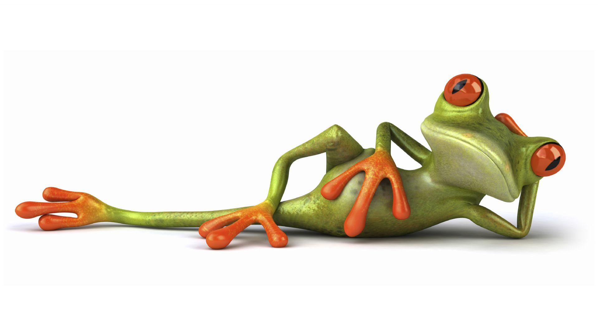 3D Funny Frogs Wallpaper Desktop Background Free