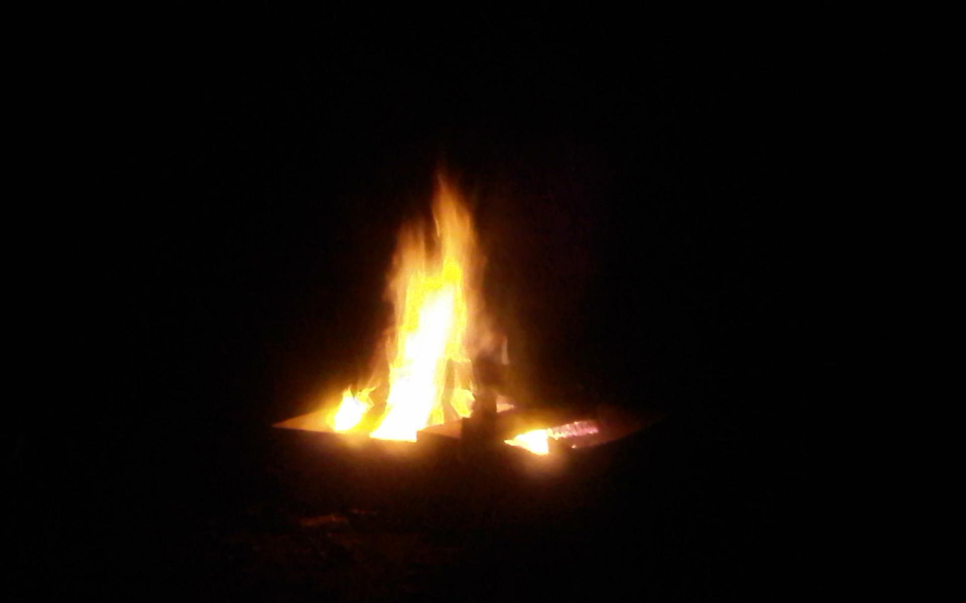 Midnight Campfire Missouri Flames Nature HD wallpaper #