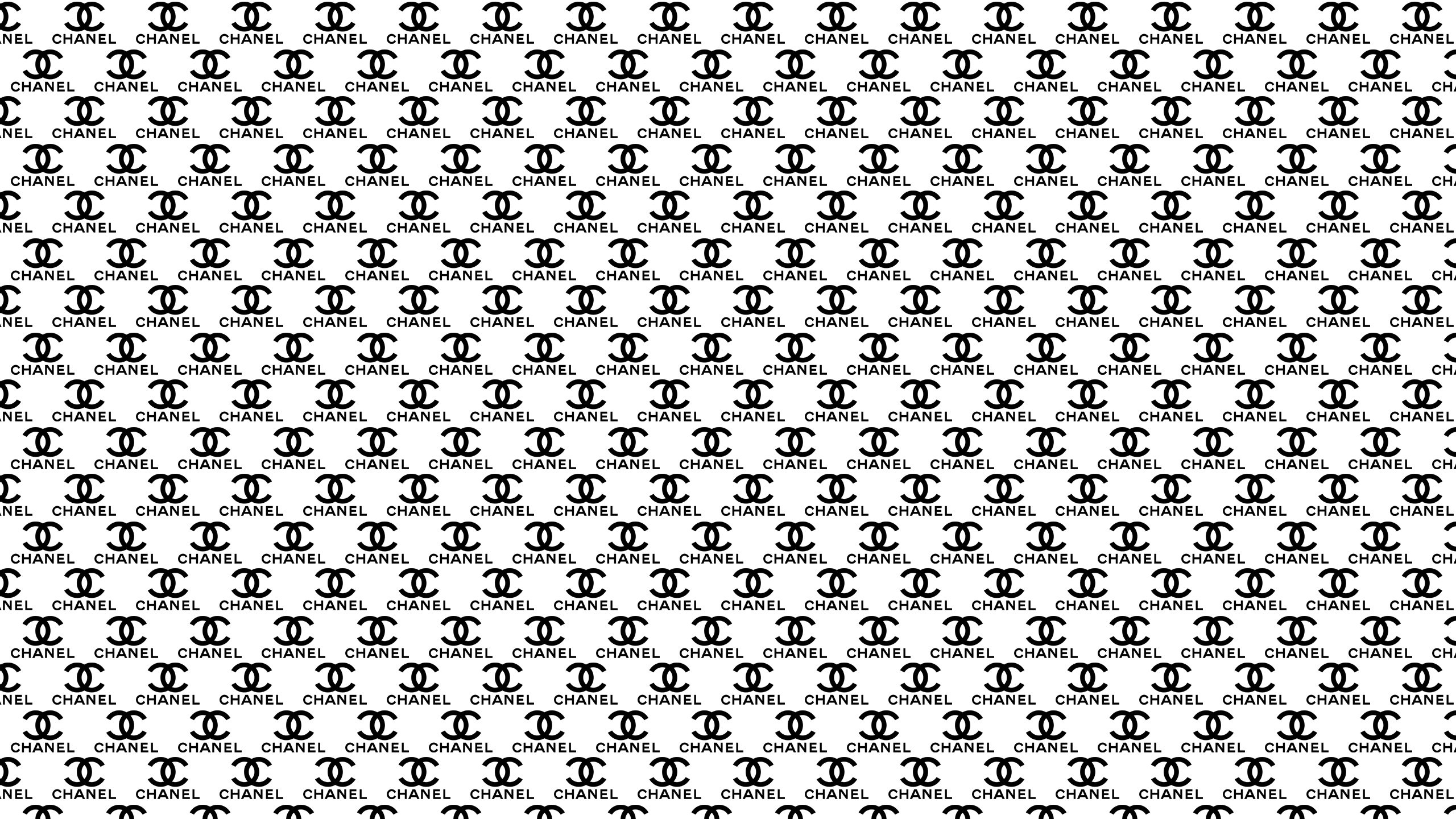 White Black Chanel Desktop Wallpaper