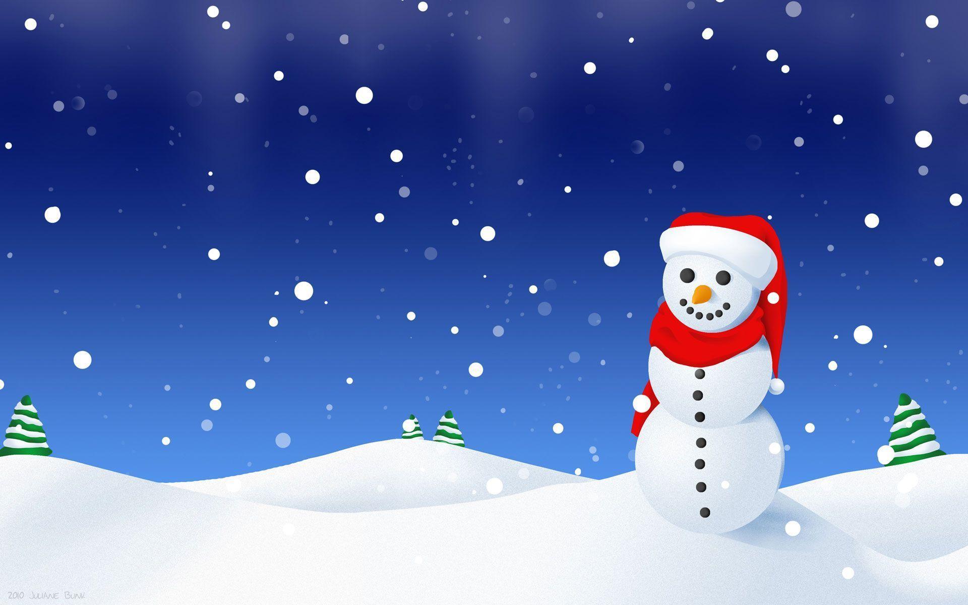 Christmas Background Snowman