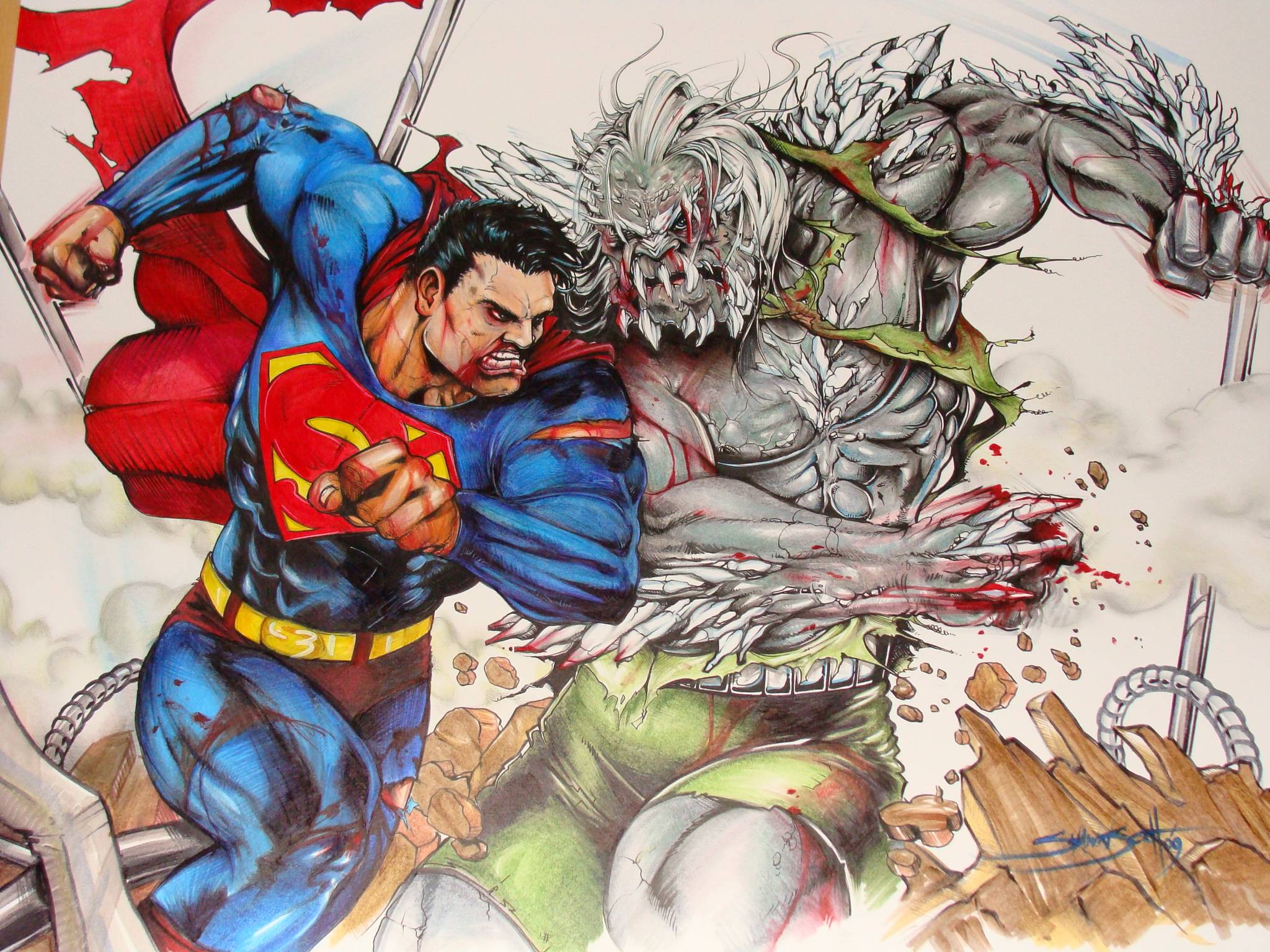 Superman Doomsday Wallpapers - Wallpaper Cave Abomination Vs Doomsday.