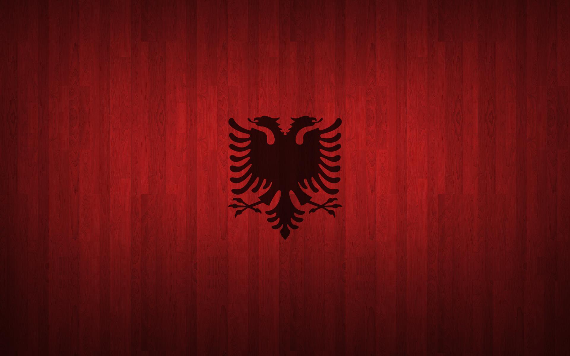 Albanian Wood Flag Wallpaper