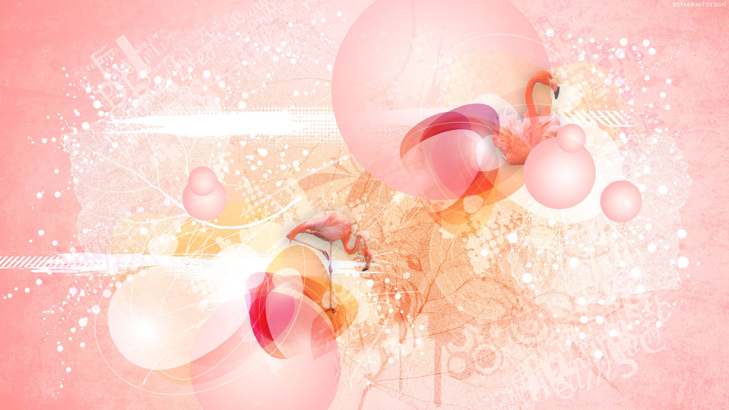 Обои розовые новогодние обои розовый Фламинго