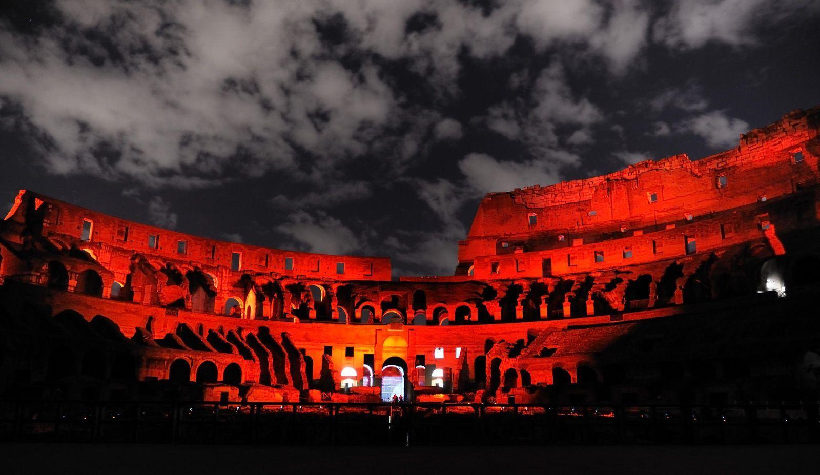 Download Beautiful Red Colosseum Wallpaper. Full HD Wallpaper