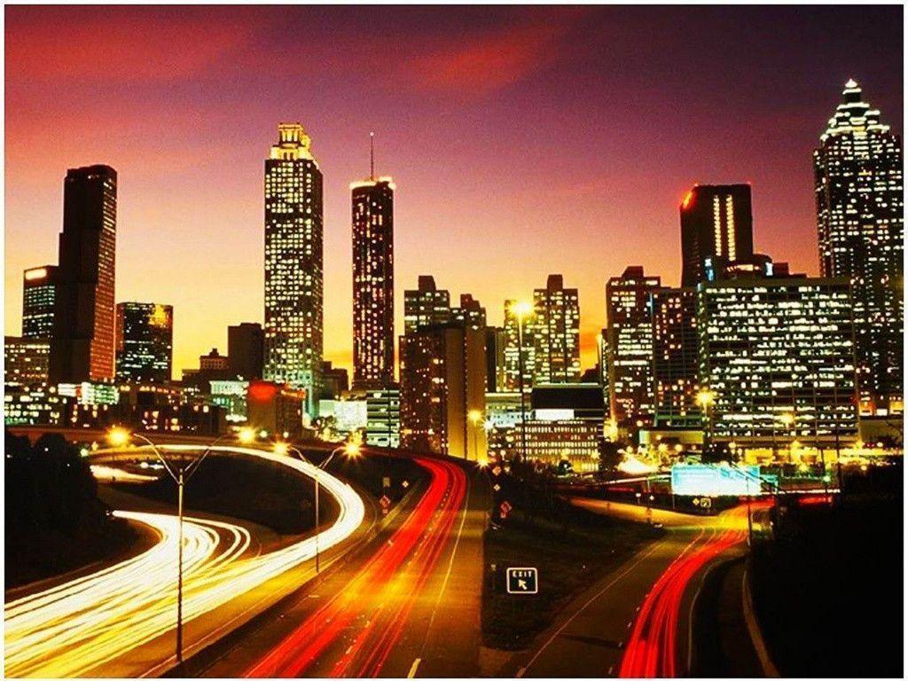 Atlanta Bright Skyline wallpaper