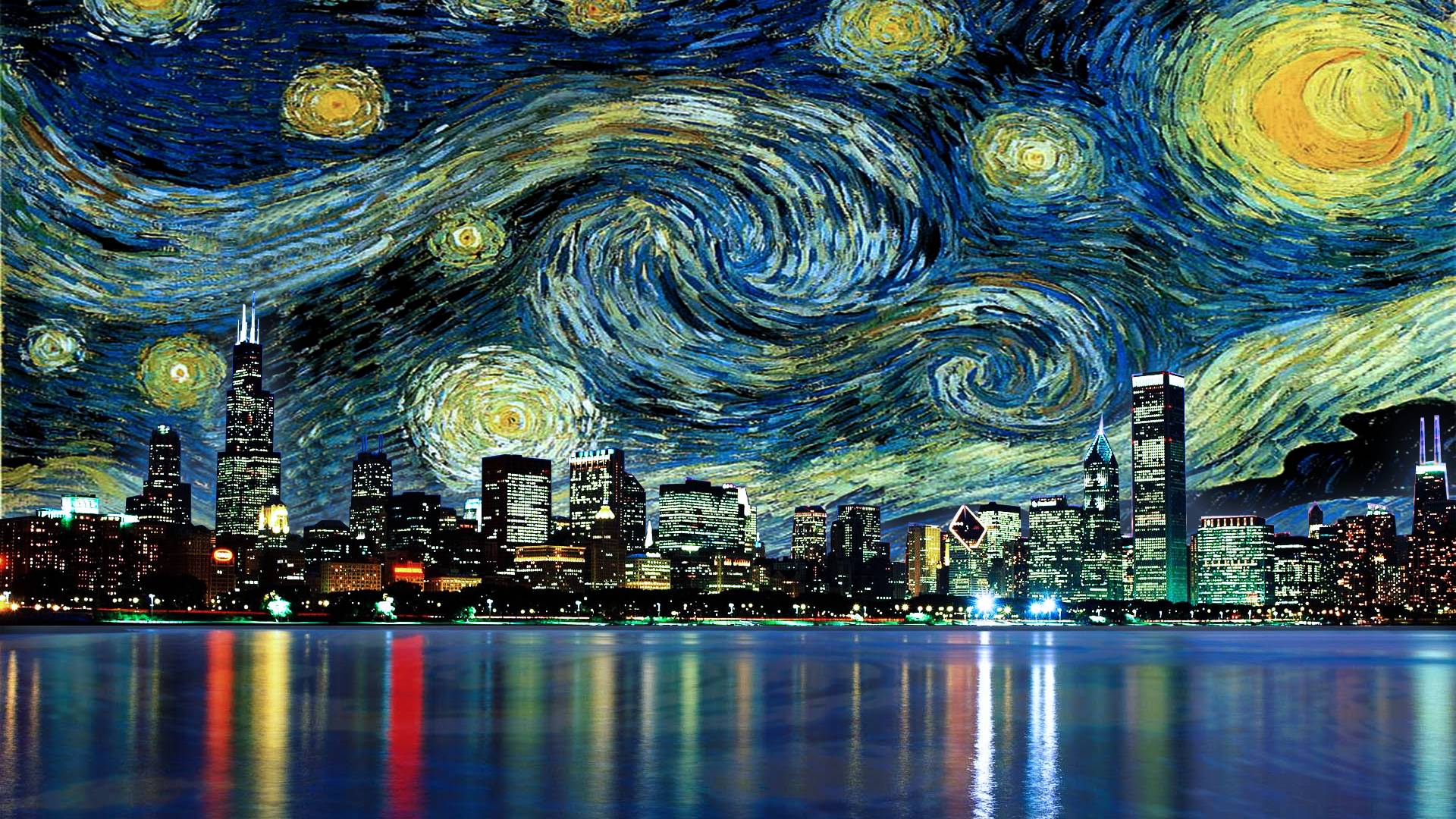 Wallpaper For > Starry Night Wallpaper 1920x1080
