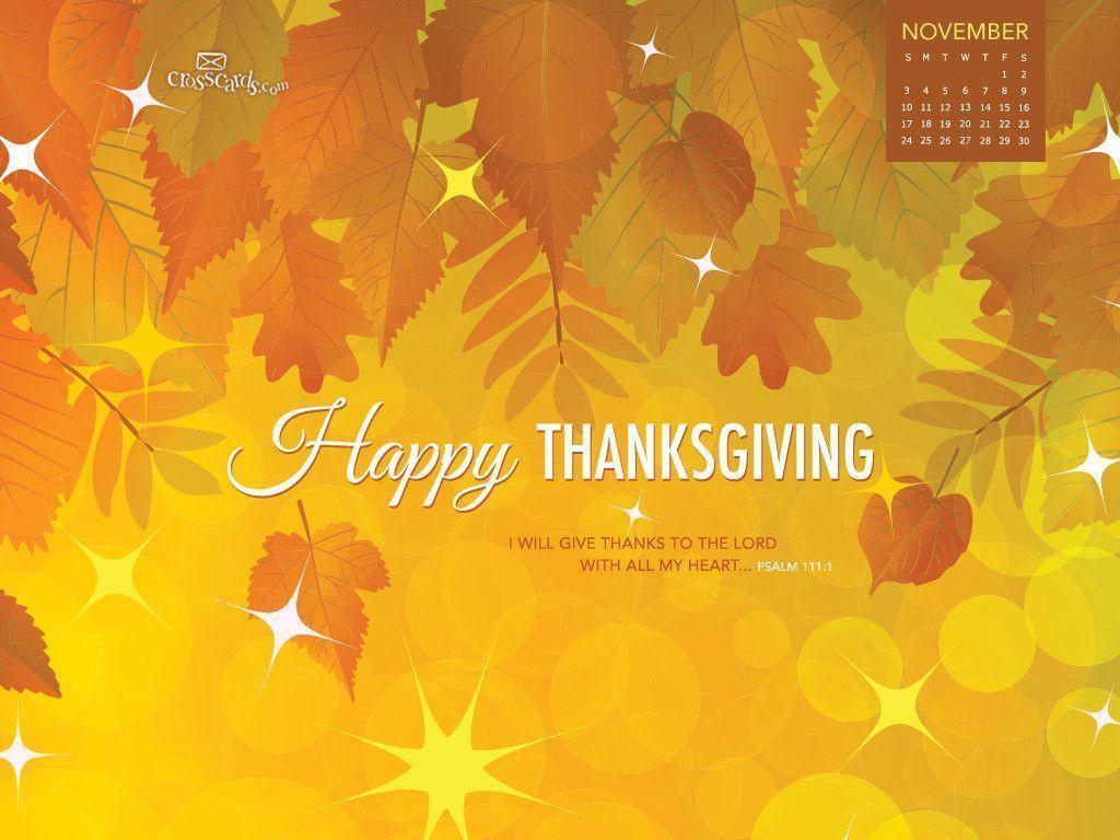 Thanksgiving Wallpaper Calendar