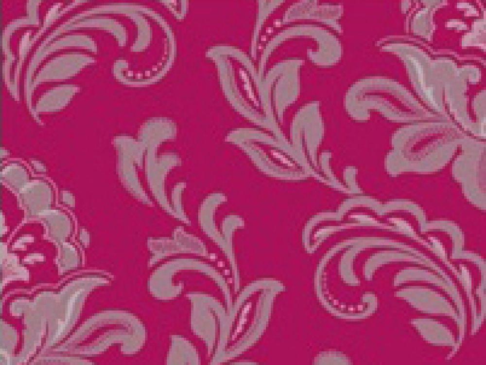 Cool Arthouse Bijoux Flock Damask Hot Pink Wallpaper