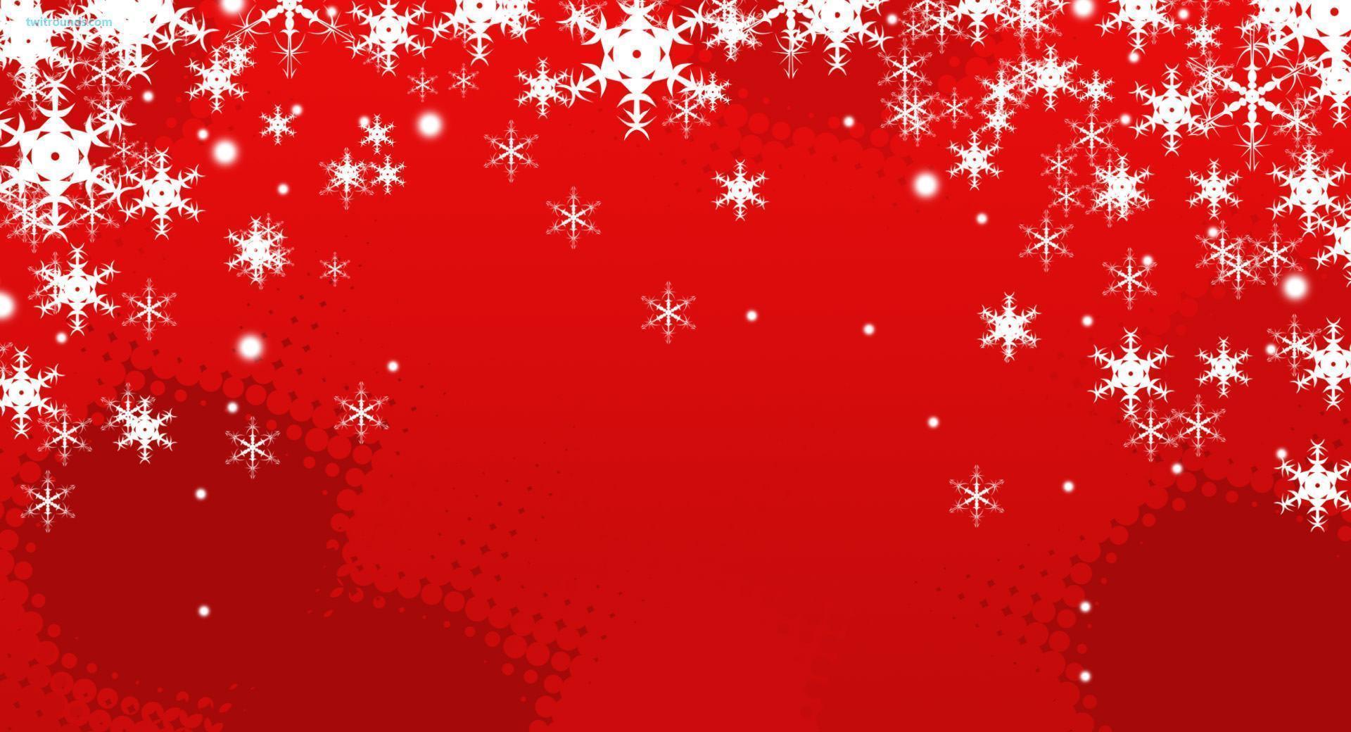 Happy Holidays Christmas white snowflakes desktop red background