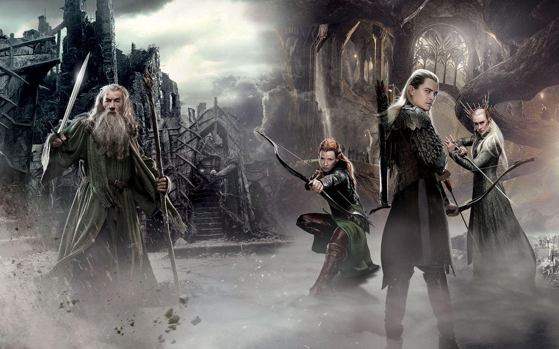 Gandalf & the Elves wallpaper. Gandalf & the Elves