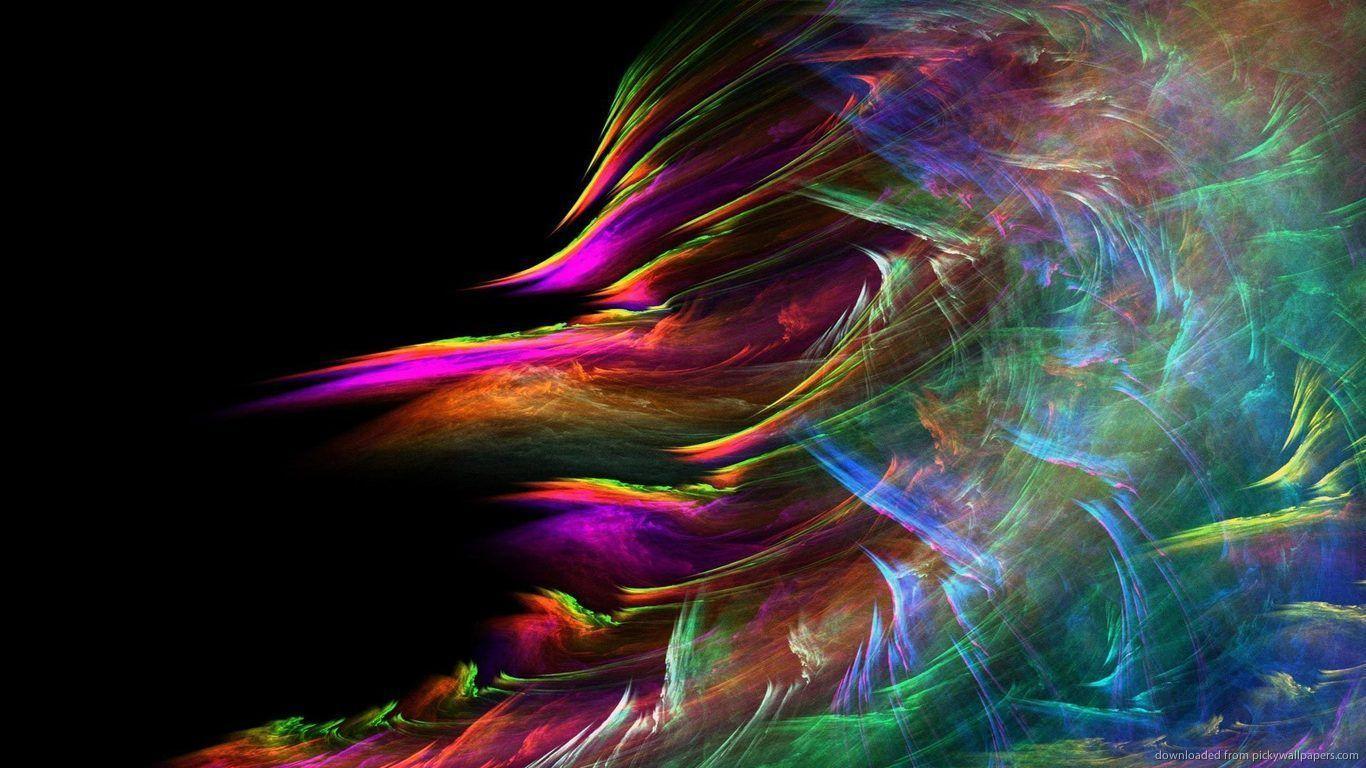 Download 1366x768 Windstorm Fractal HD Wallpaper