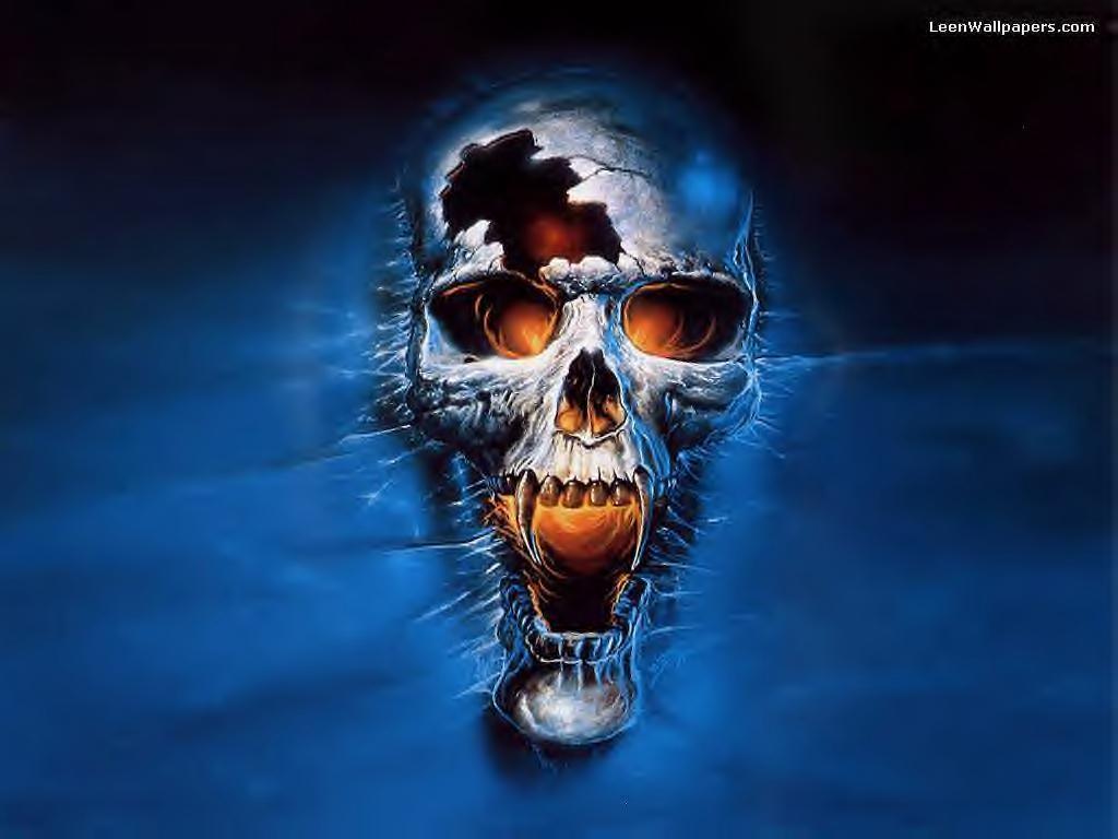 scary skull wallpaper widescreen