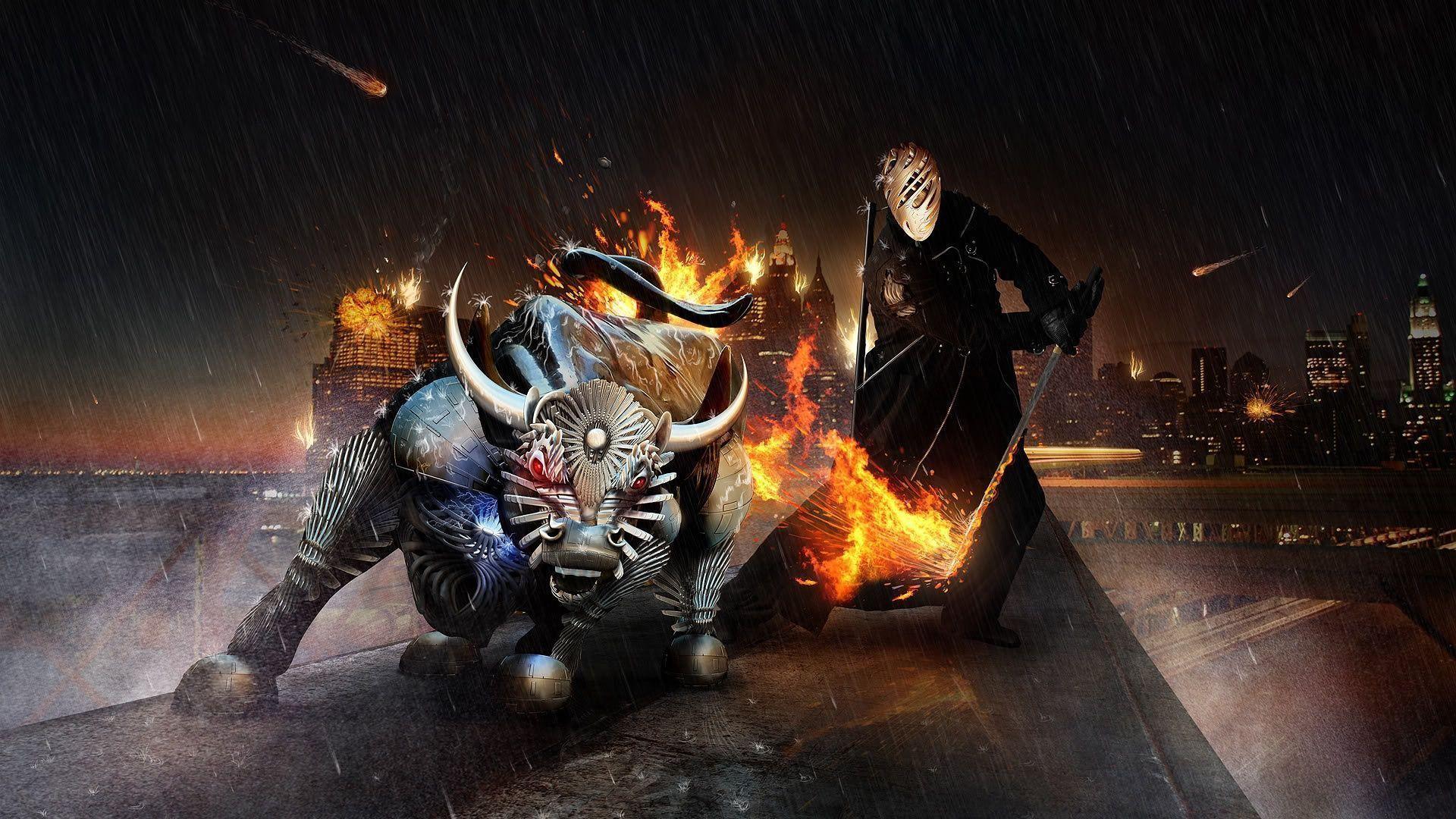 Bulls on Parade Wallpaper