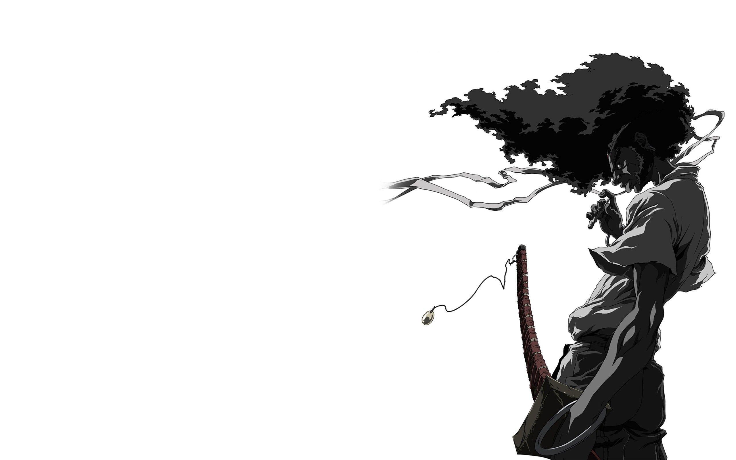 The Image of Afro Samurai White Background 2560x1600 HD Wallpaper