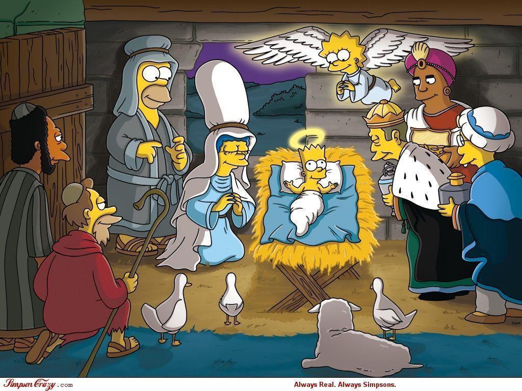 Simpsons Christmas wallpaper!