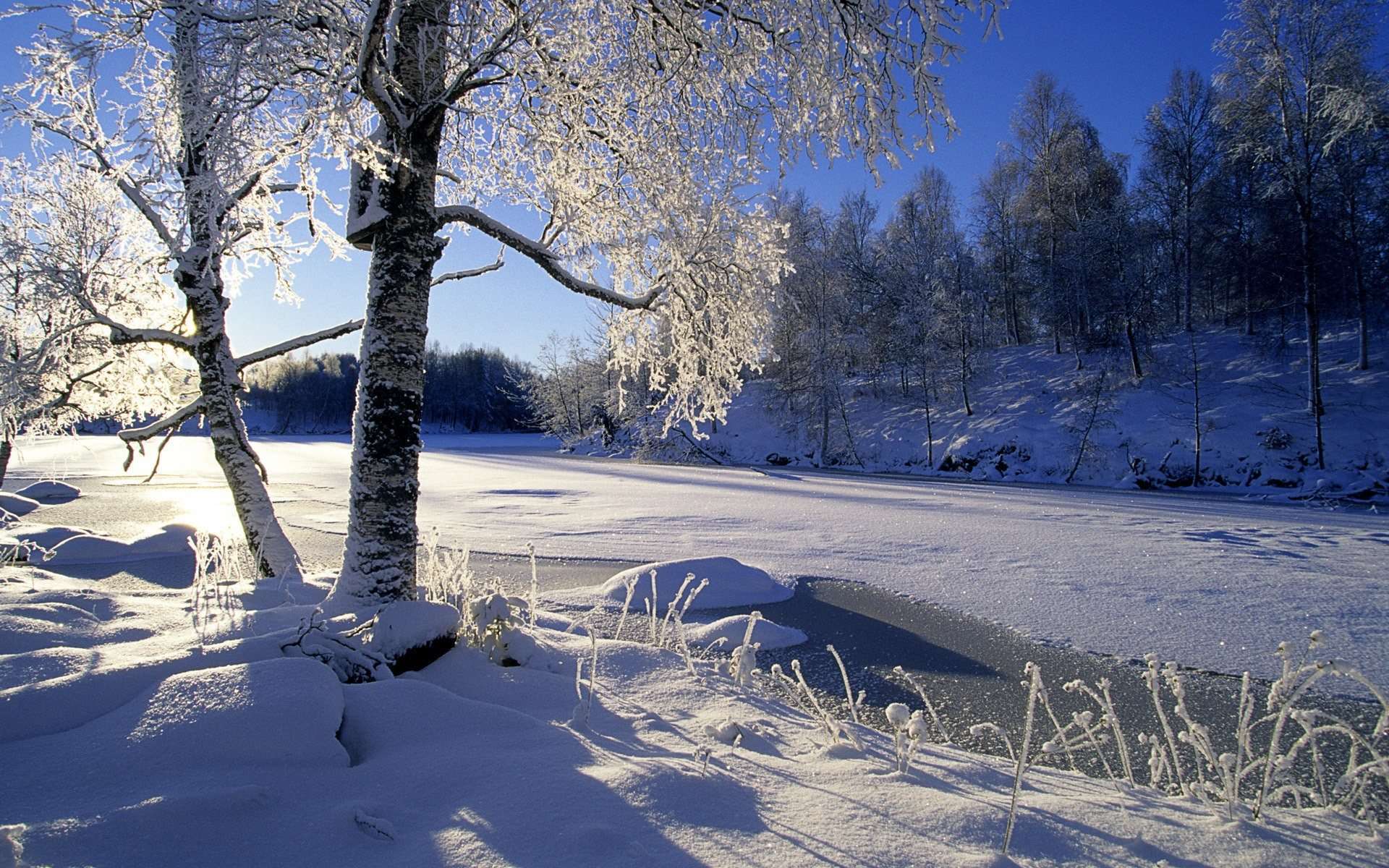 image For > Beautiful Winter Landscape Wallpaper