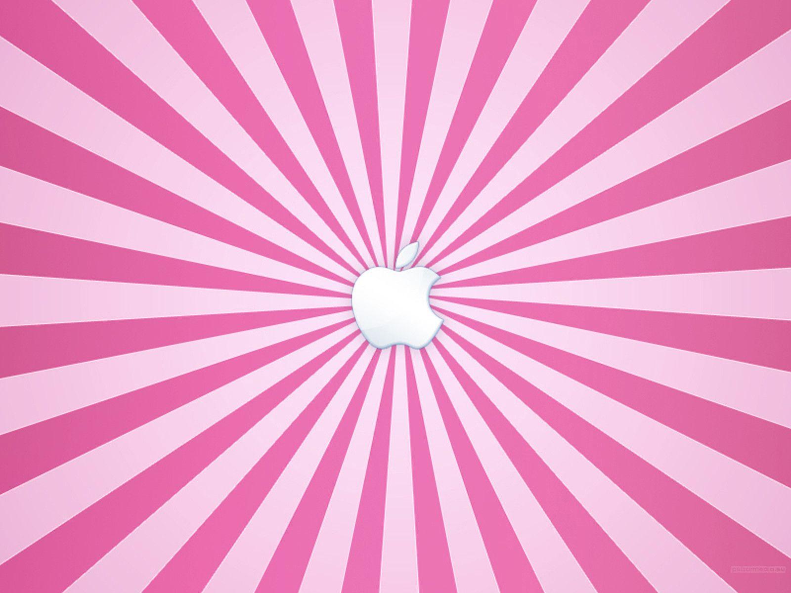 Pink Apple logo Wallpaper. High Quality Wallpaper