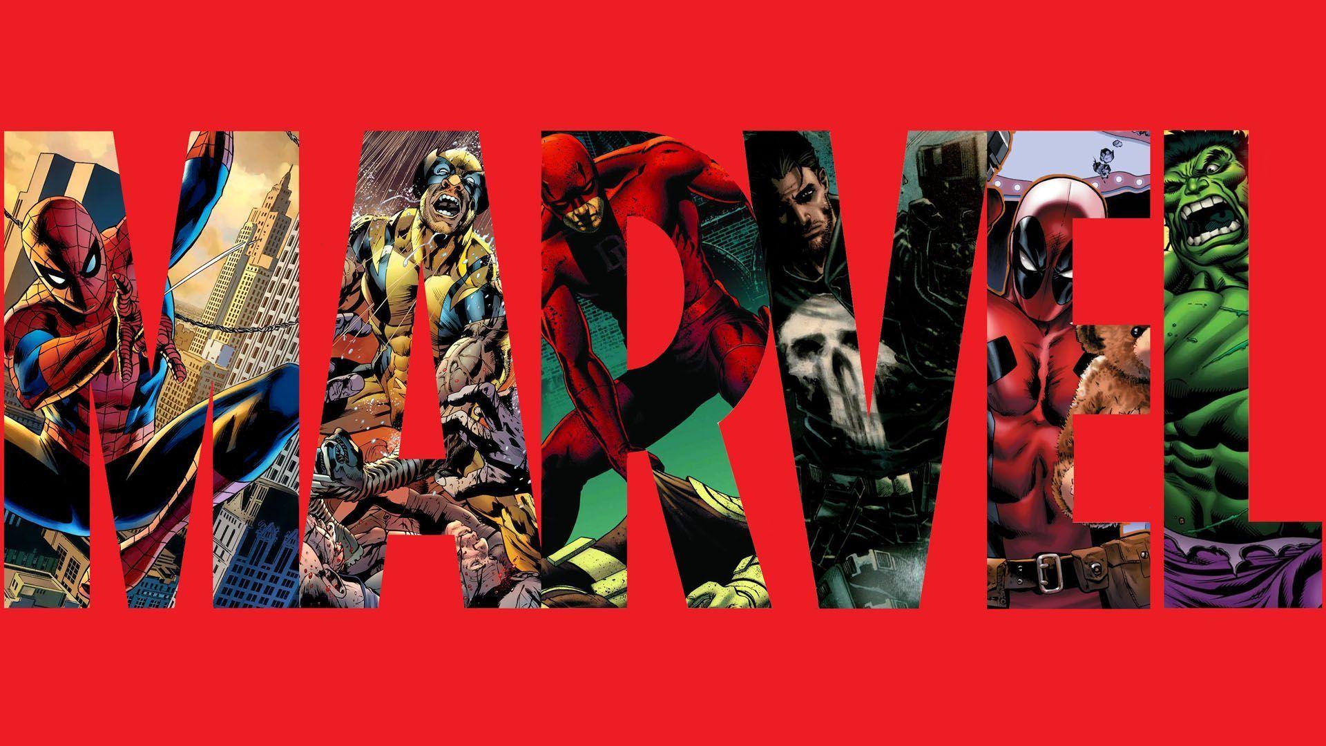 Wallpaper For > Marvel Heroes Wallpaper Logo