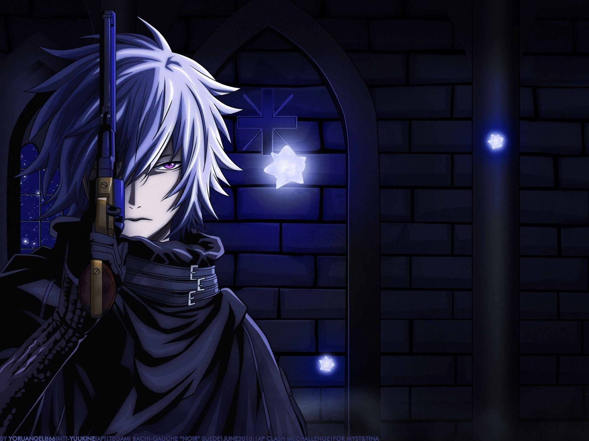 Download Intense and thoughtful dark anime boy Wallpaper