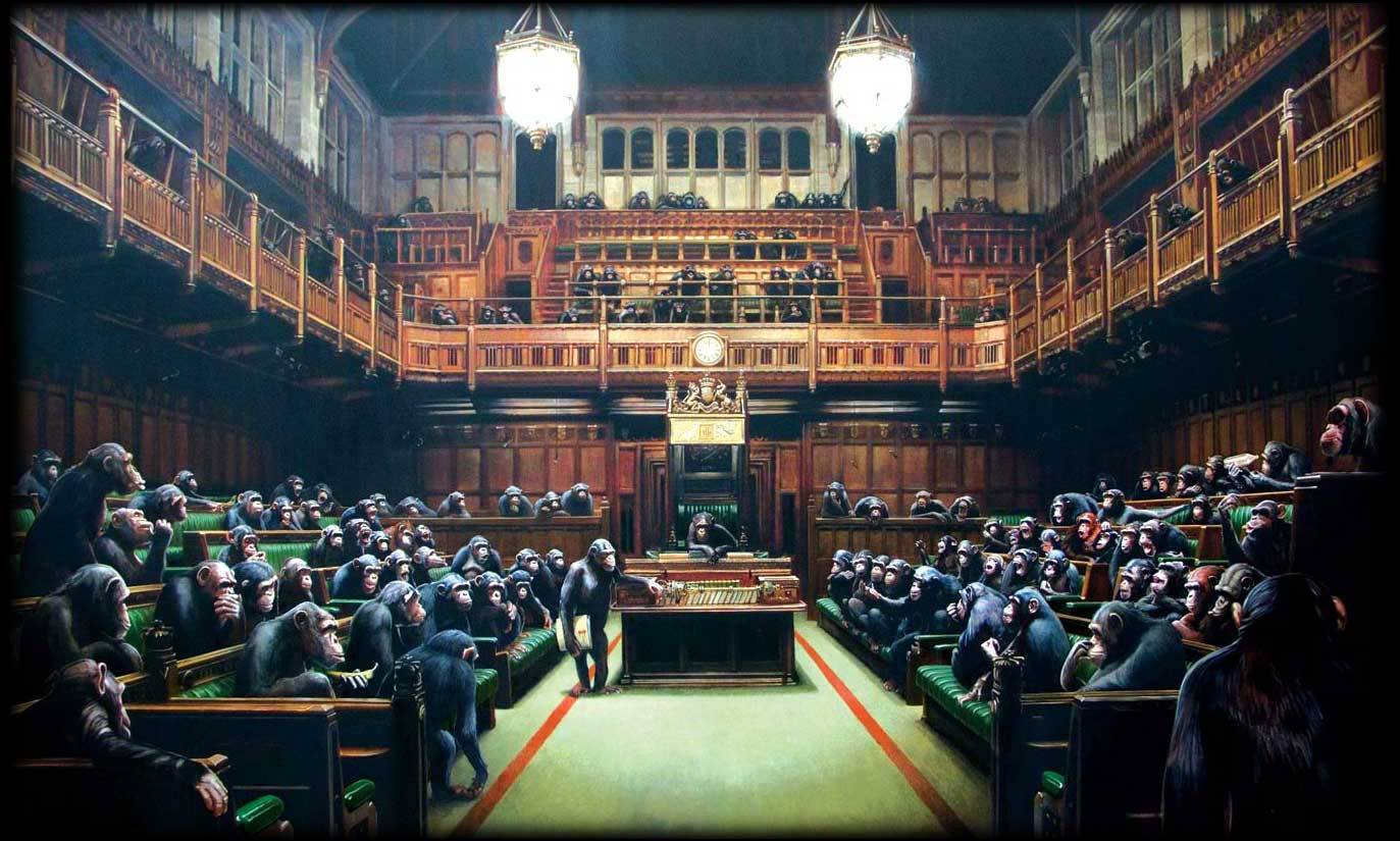 Banksy Parliament 1373×825 Wallpaper 607842
