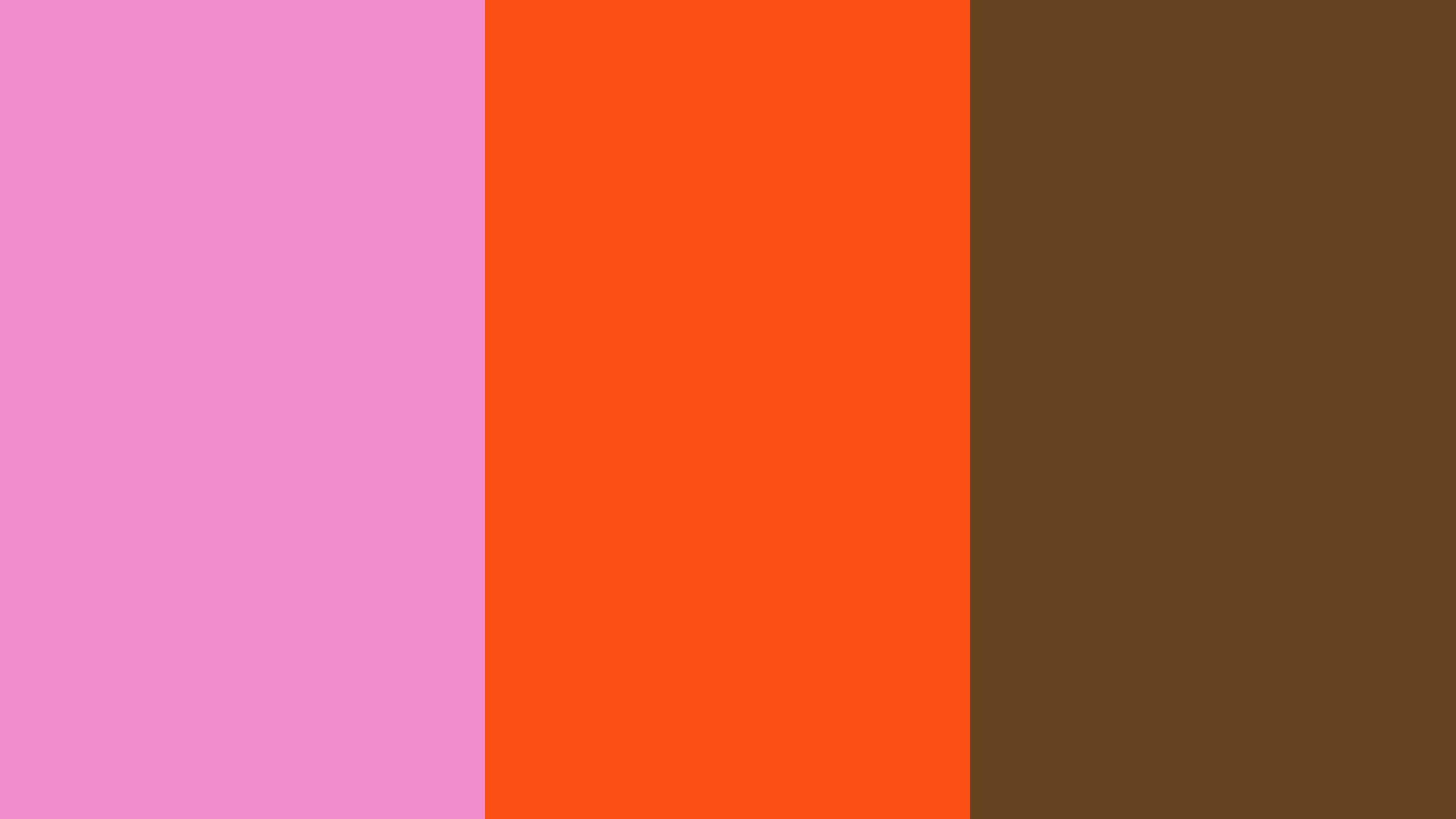 Orchid Pink, Orioles Orange and Otter Brown Three Color