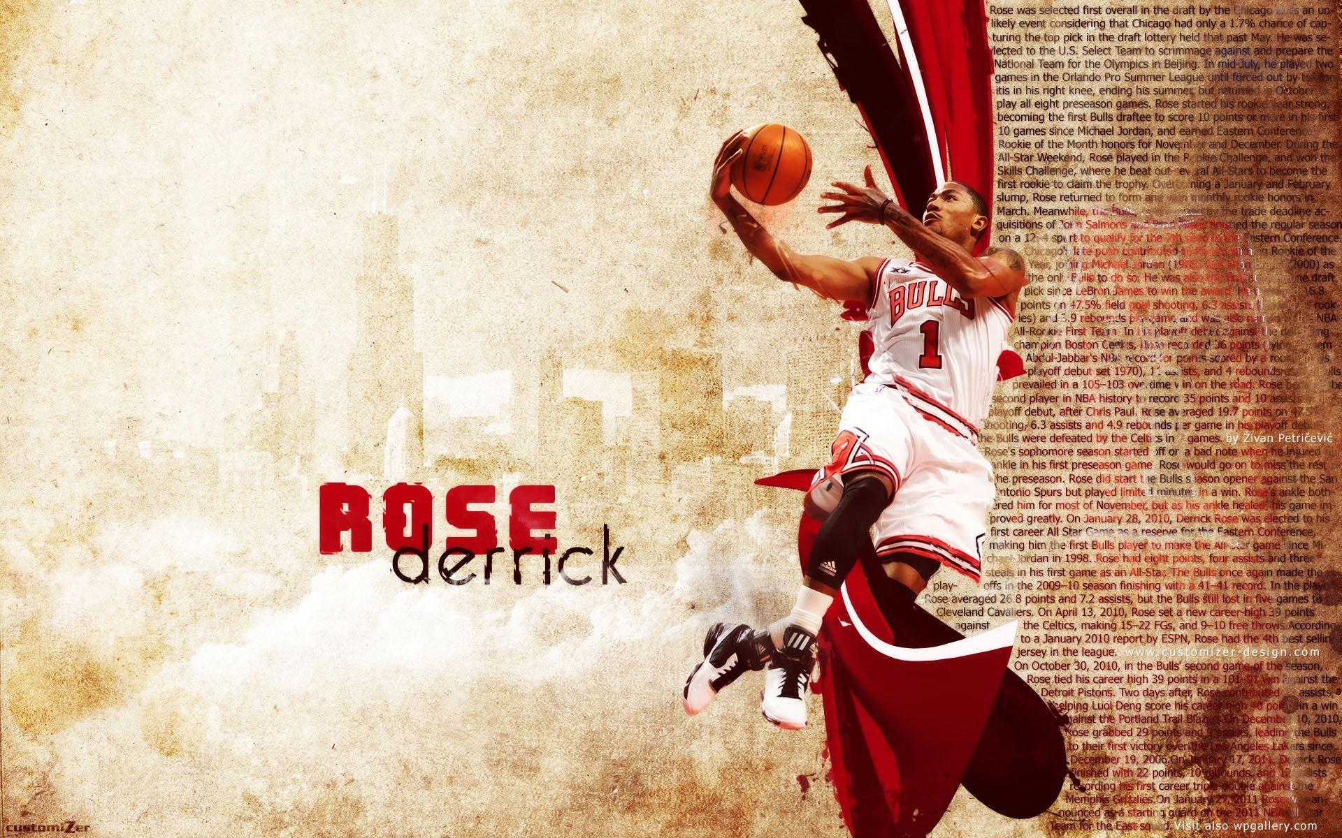 Derrick Rose Wallpaper. Basketball Wallpaper at BasketWallpaper