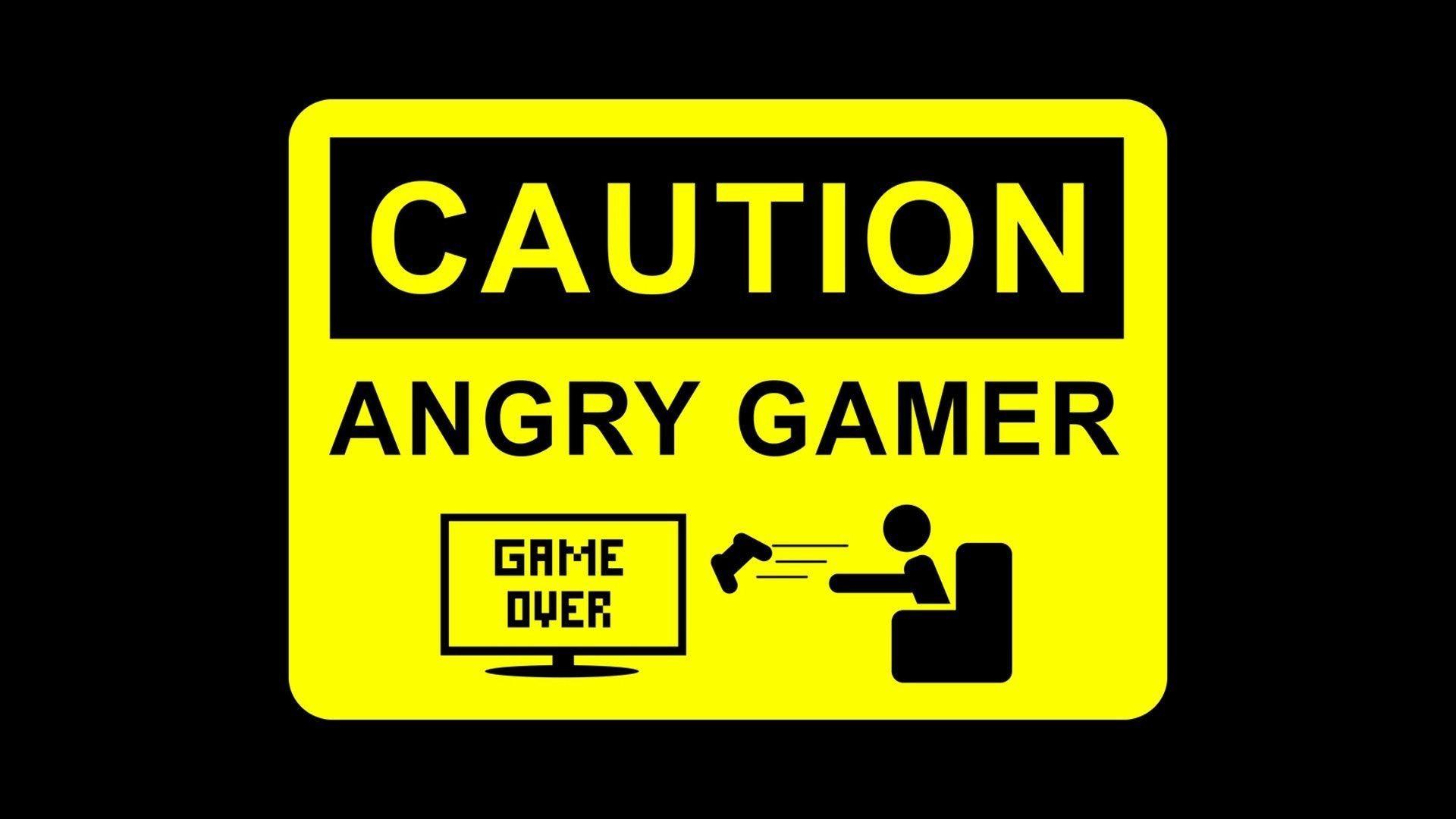 Caution Angry Gamer wallpaper