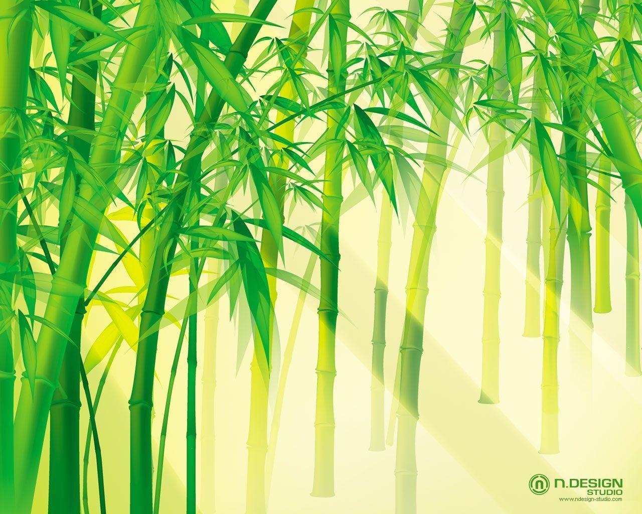 image For > Bamboo Painting Wallpaper