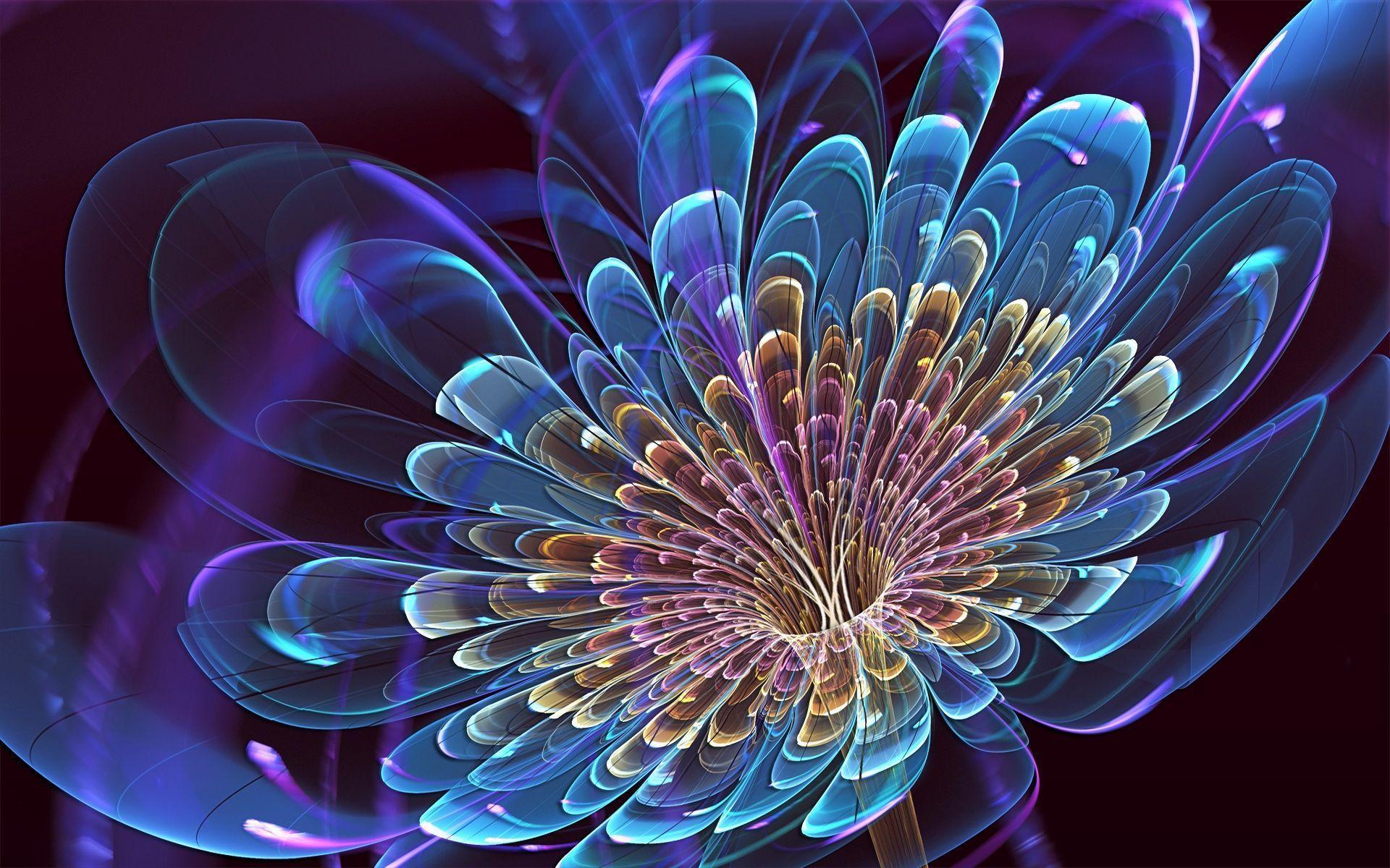 Beautiful 3D creative flowers Wallpapers