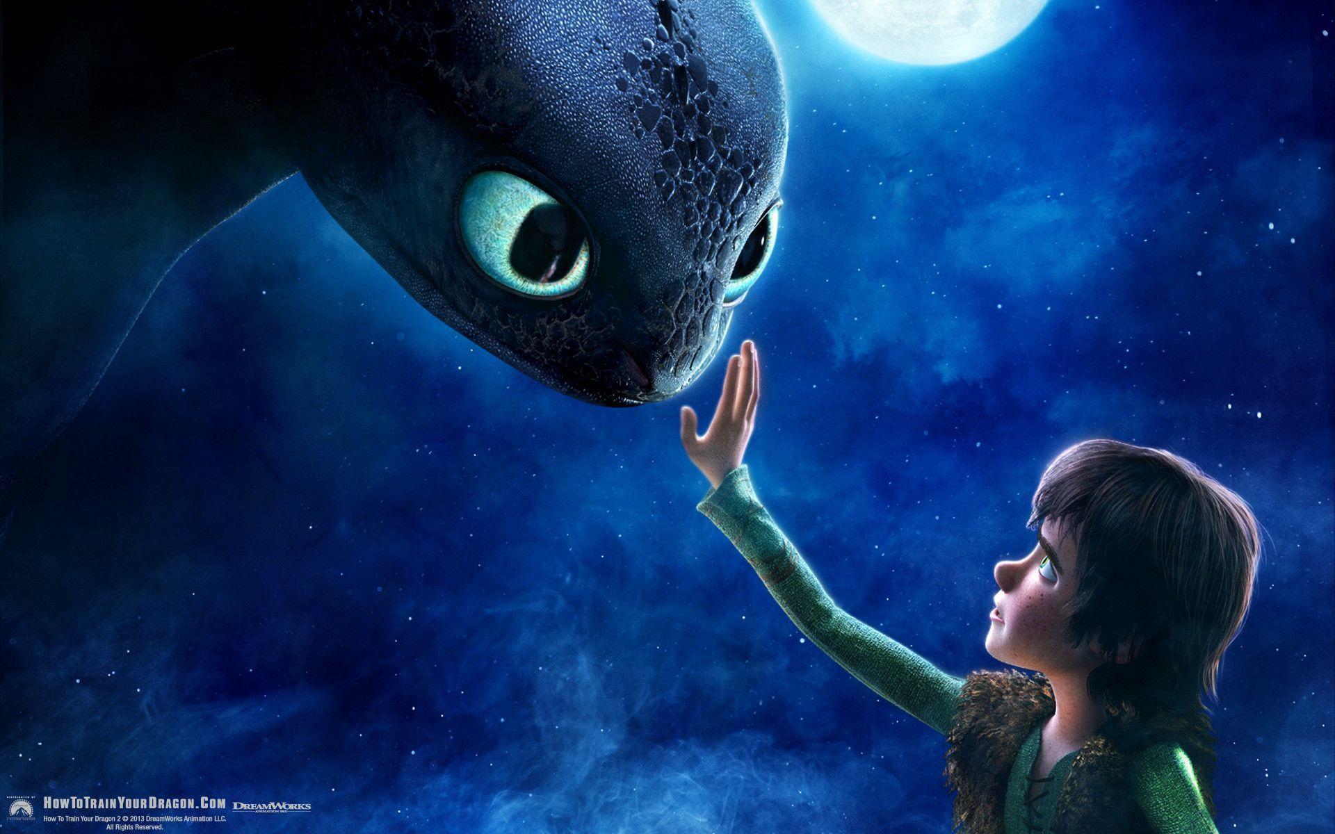 Hiccup and Toothless from How to Train Your Dragon Desktop Wallpaper