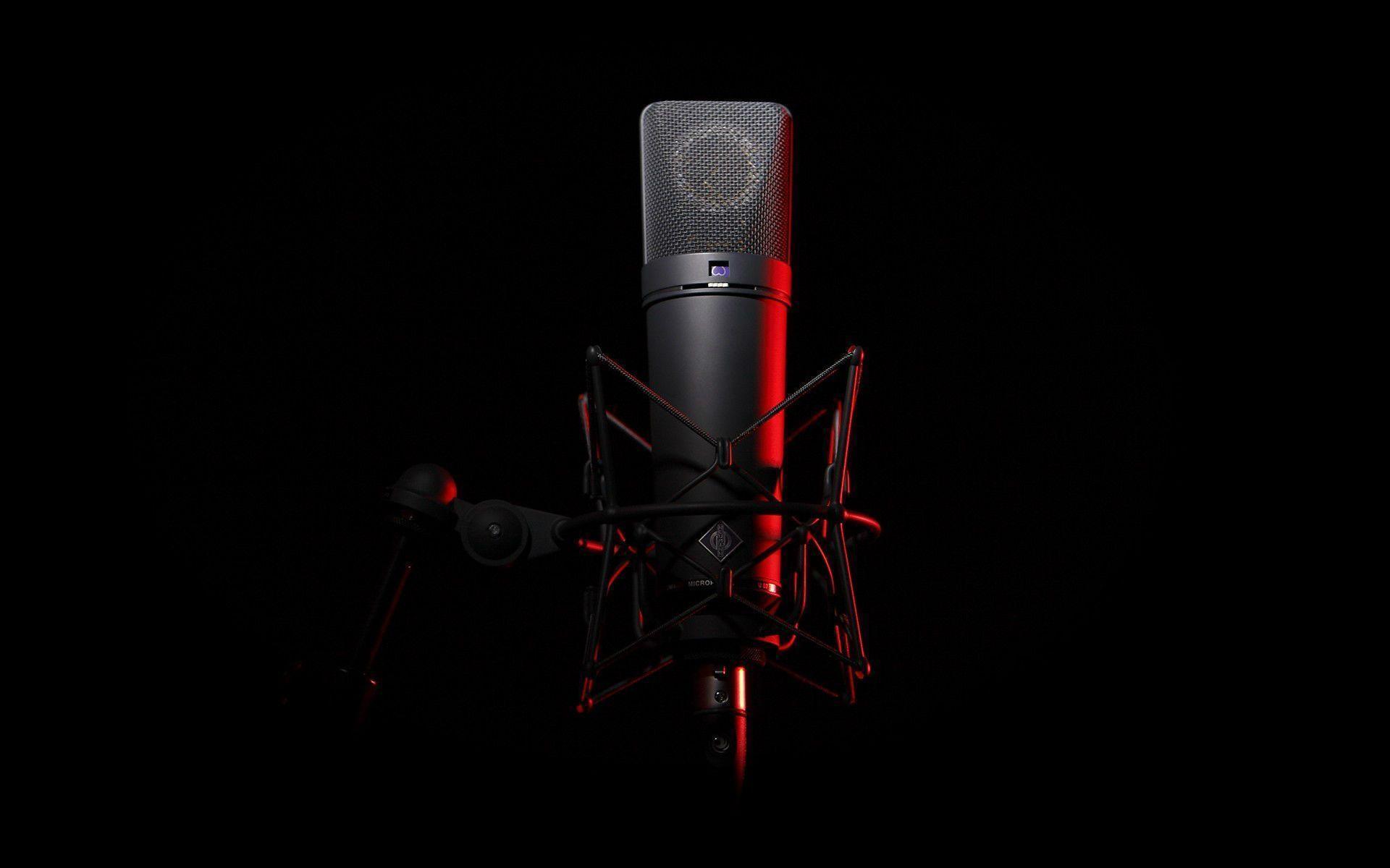 Wallpaper For > Mic Recording Studio Wallpaper