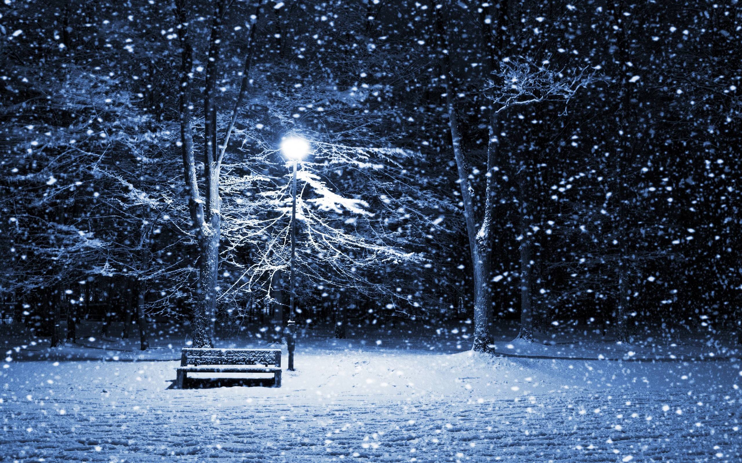 image For > Beautiful Snowfall Wallpaper