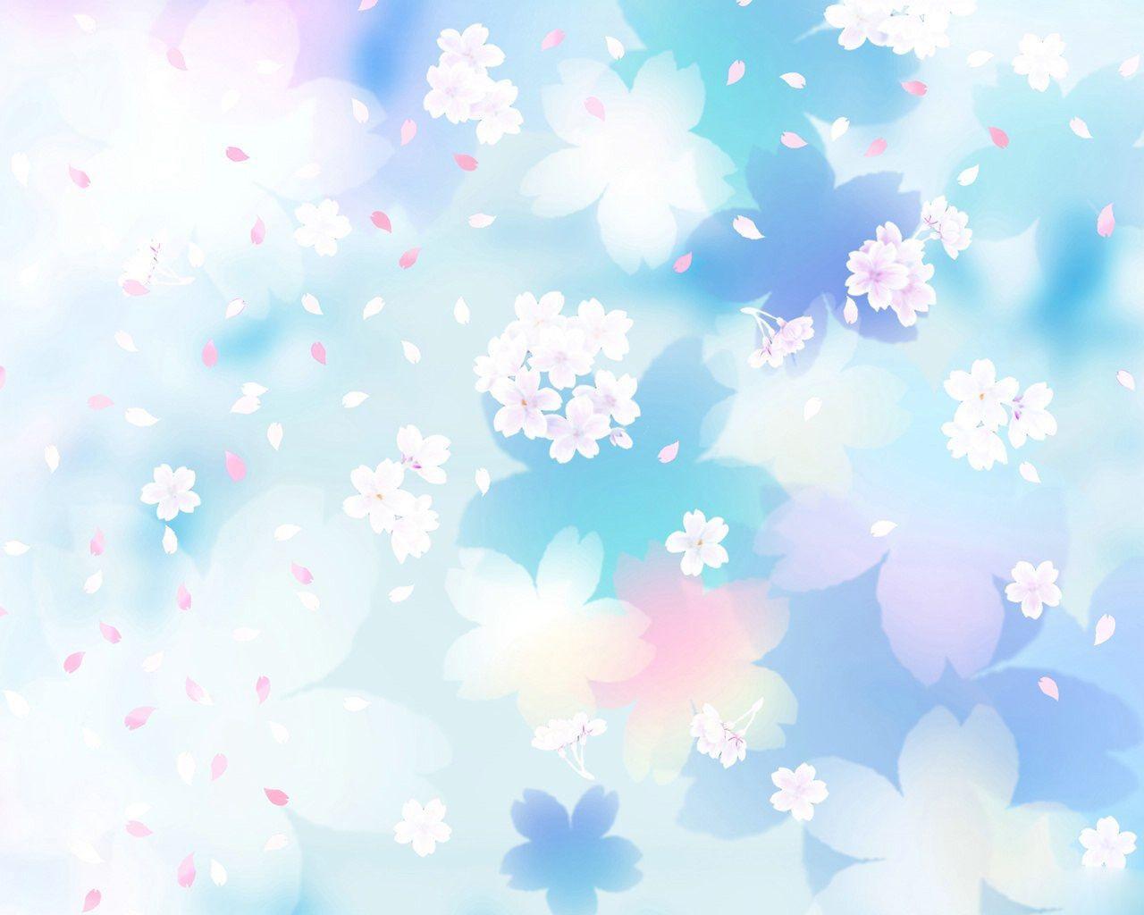 Desktop Wallpaper · Gallery · Windows 7 · Blue and white flowers