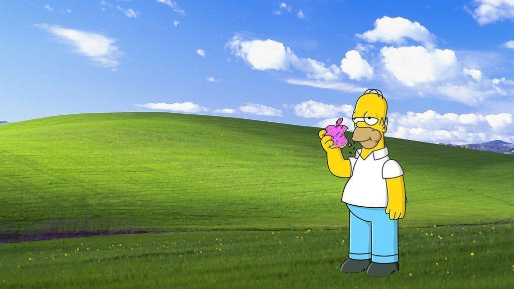 More Like Homer Simpson APPLE Donut Wallpaper