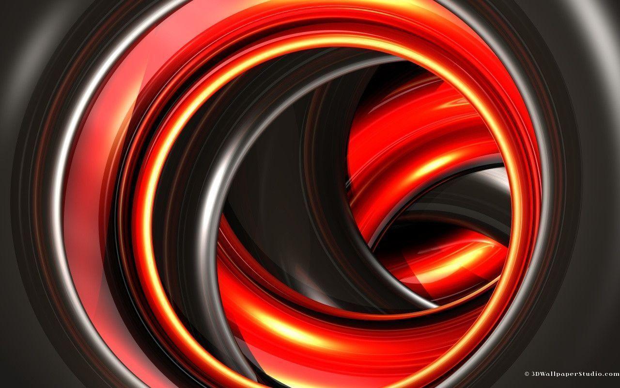 Red Abstract 3D Wallpaper