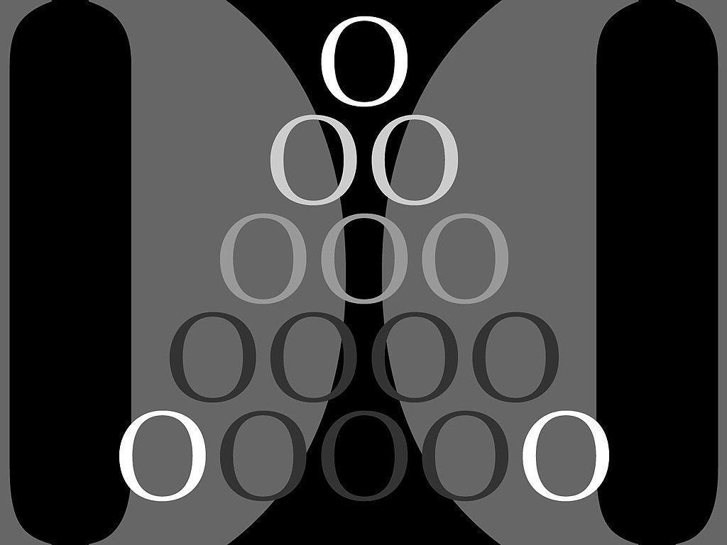 Letters in black and white typographic wallpaper