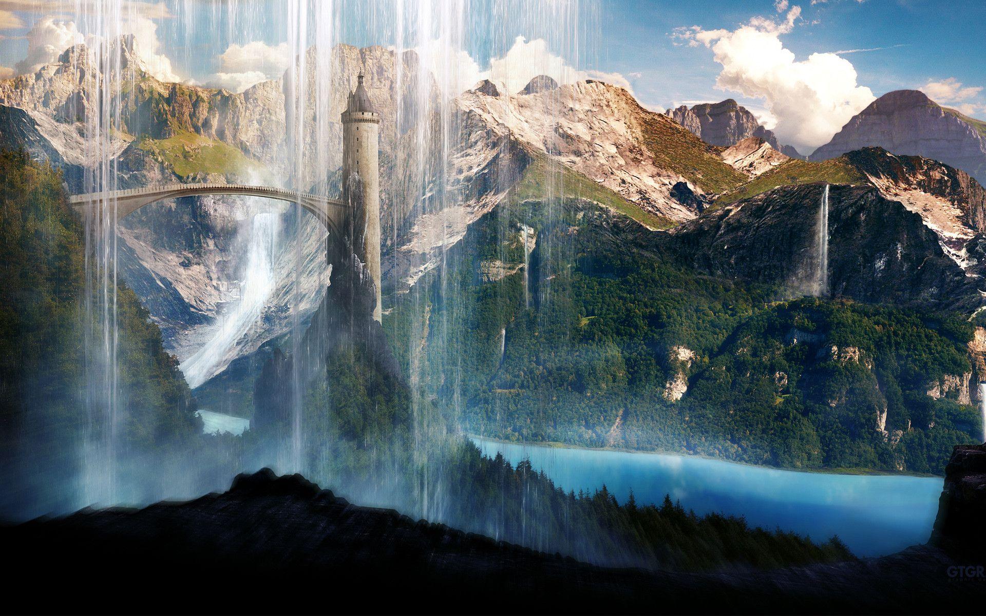 Water Falls Scenery .com. The Site HD Desktop