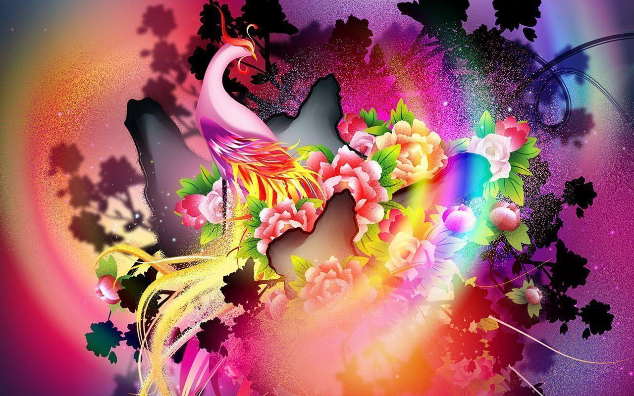 Download Colorful Phoenix Bird New Free Download Download