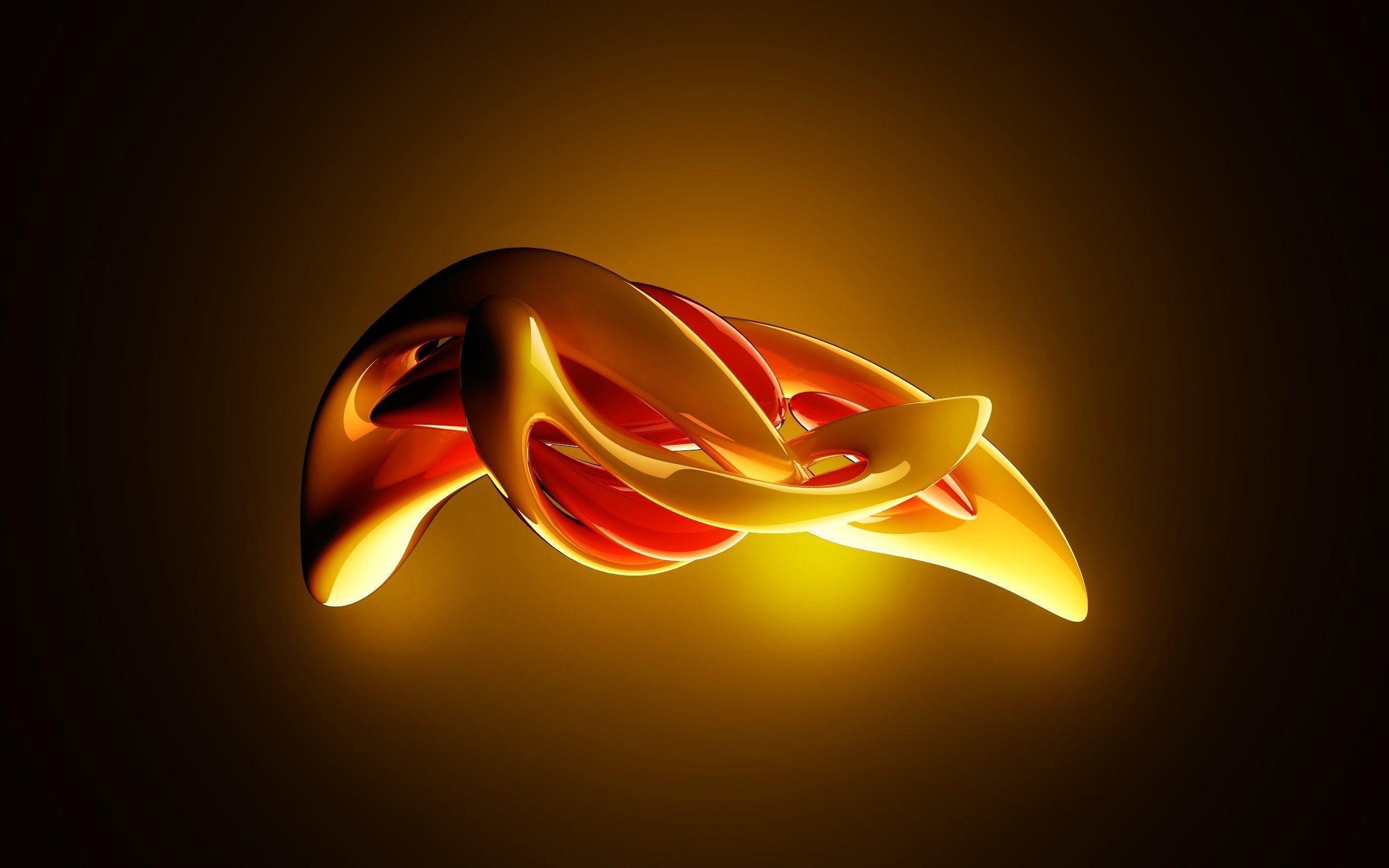 3D Gold Abstract Wallpaper Background Wallpaper. freehdwal