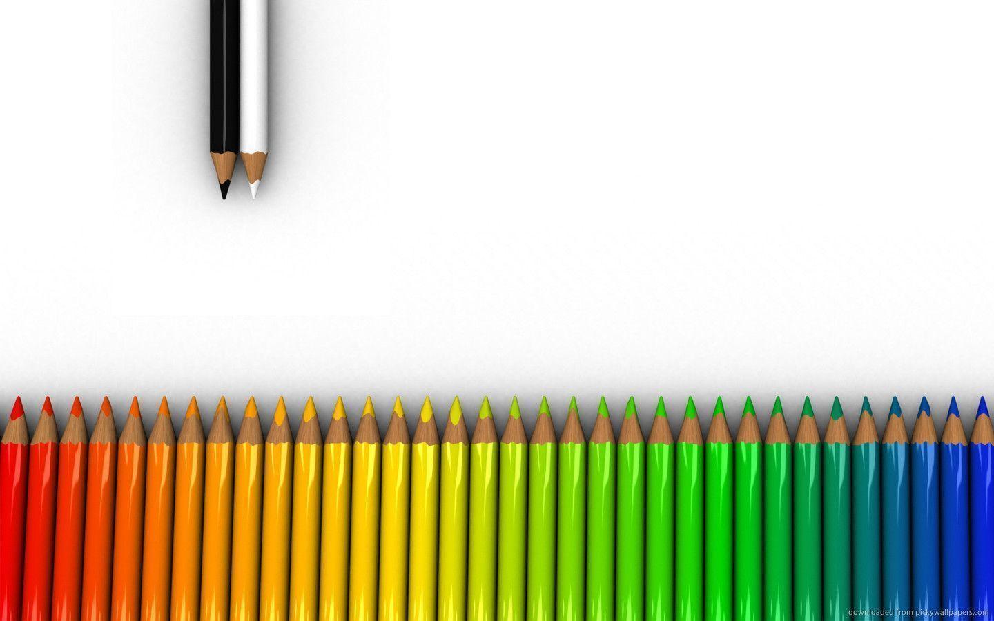 Download 1440x900 Bright Colorful Crayons Set Wallpaper
