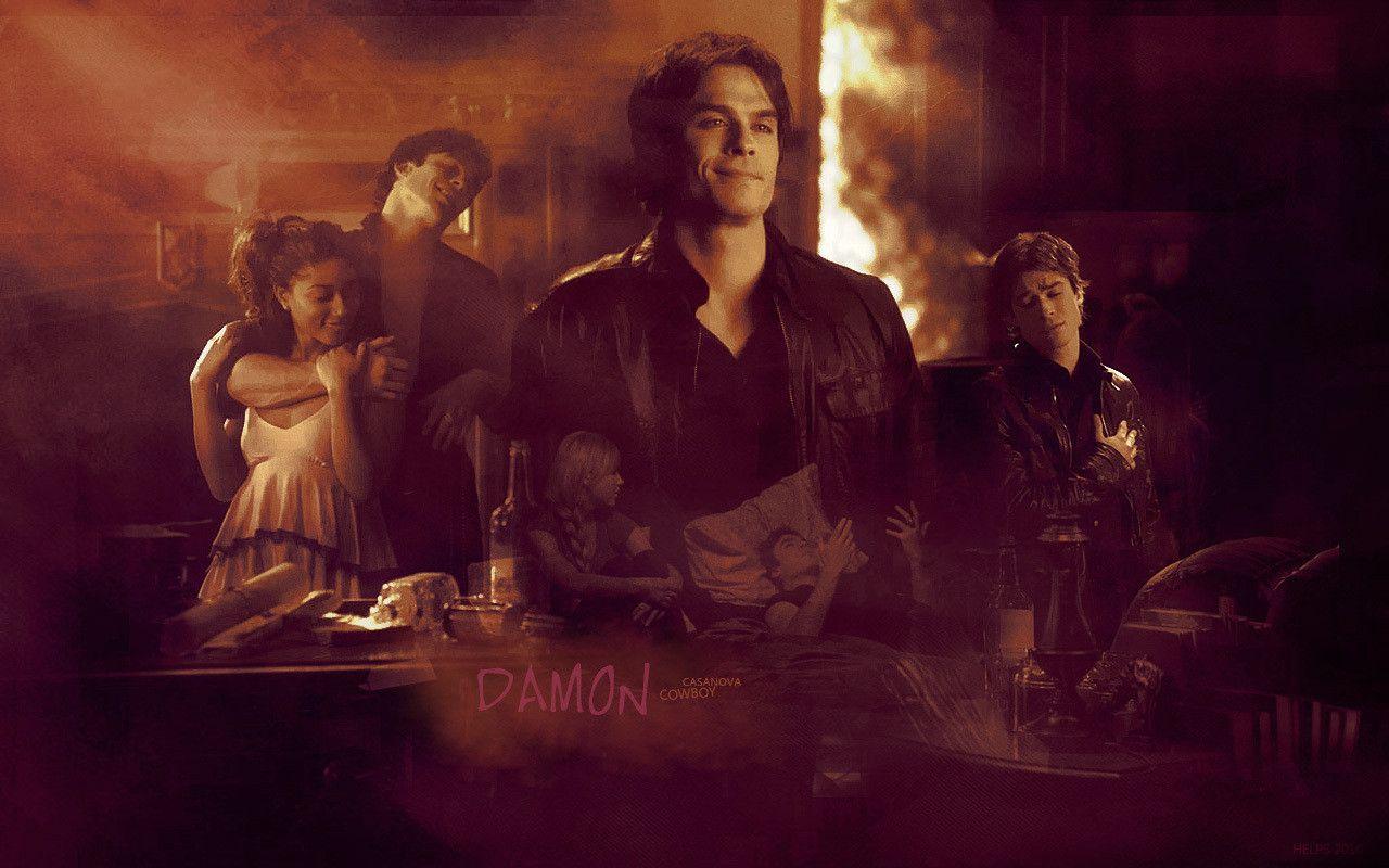 Damon Vampire Diaries TV Show Wallpaper