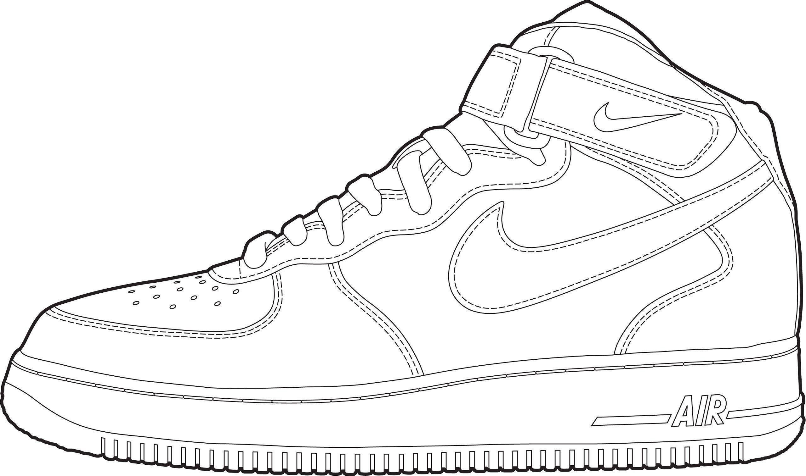 How To Draw Nike, How To Draw Air Force Ones, Step By Step, Fashion