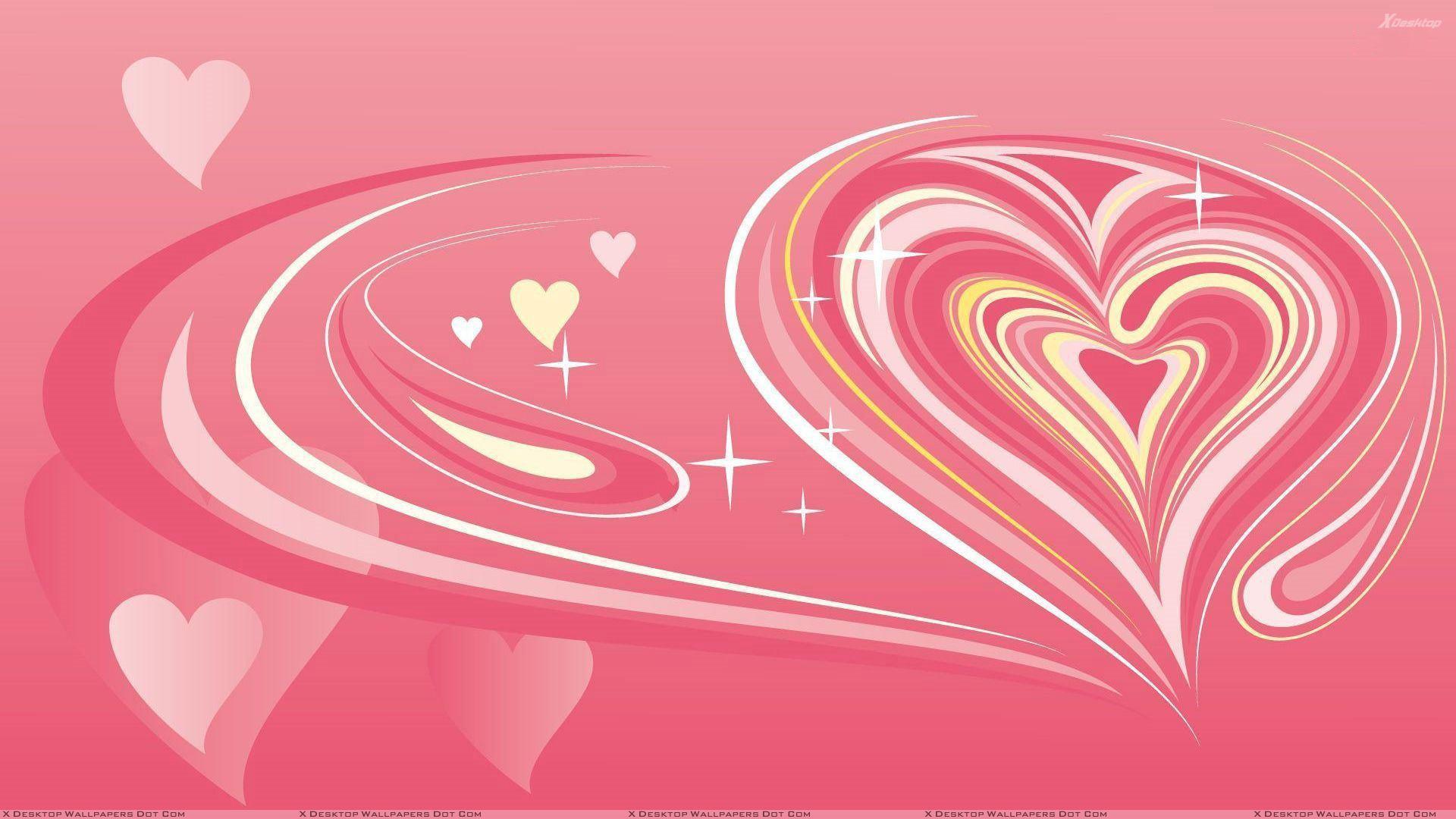 Cool Pink Hearts Background Wallpaper