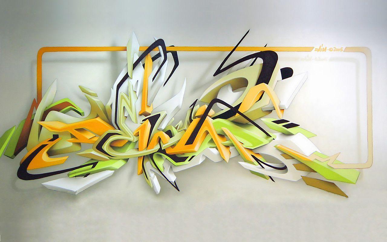 Wallpaper For > 3D Graffiti Wallpaper