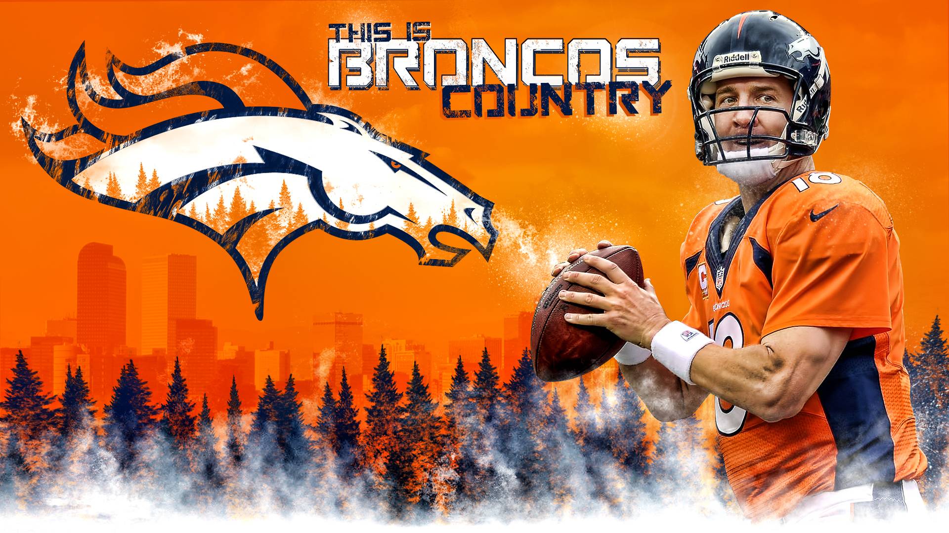 Peyton Manning Denver Broncos, iPhone Wallpaper, Facebook Cover